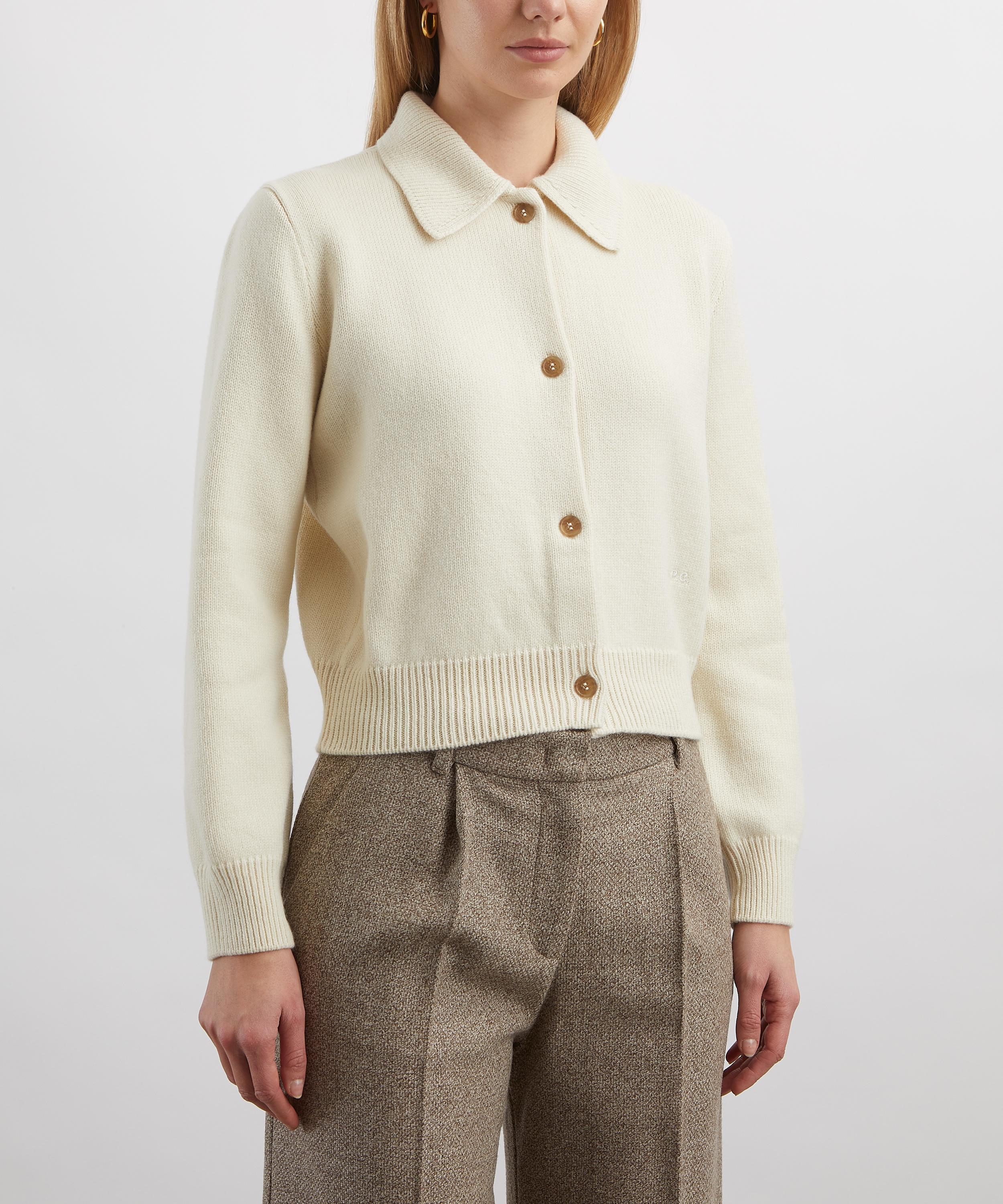A.P.C. - Cream Wool Cardigan image number 2