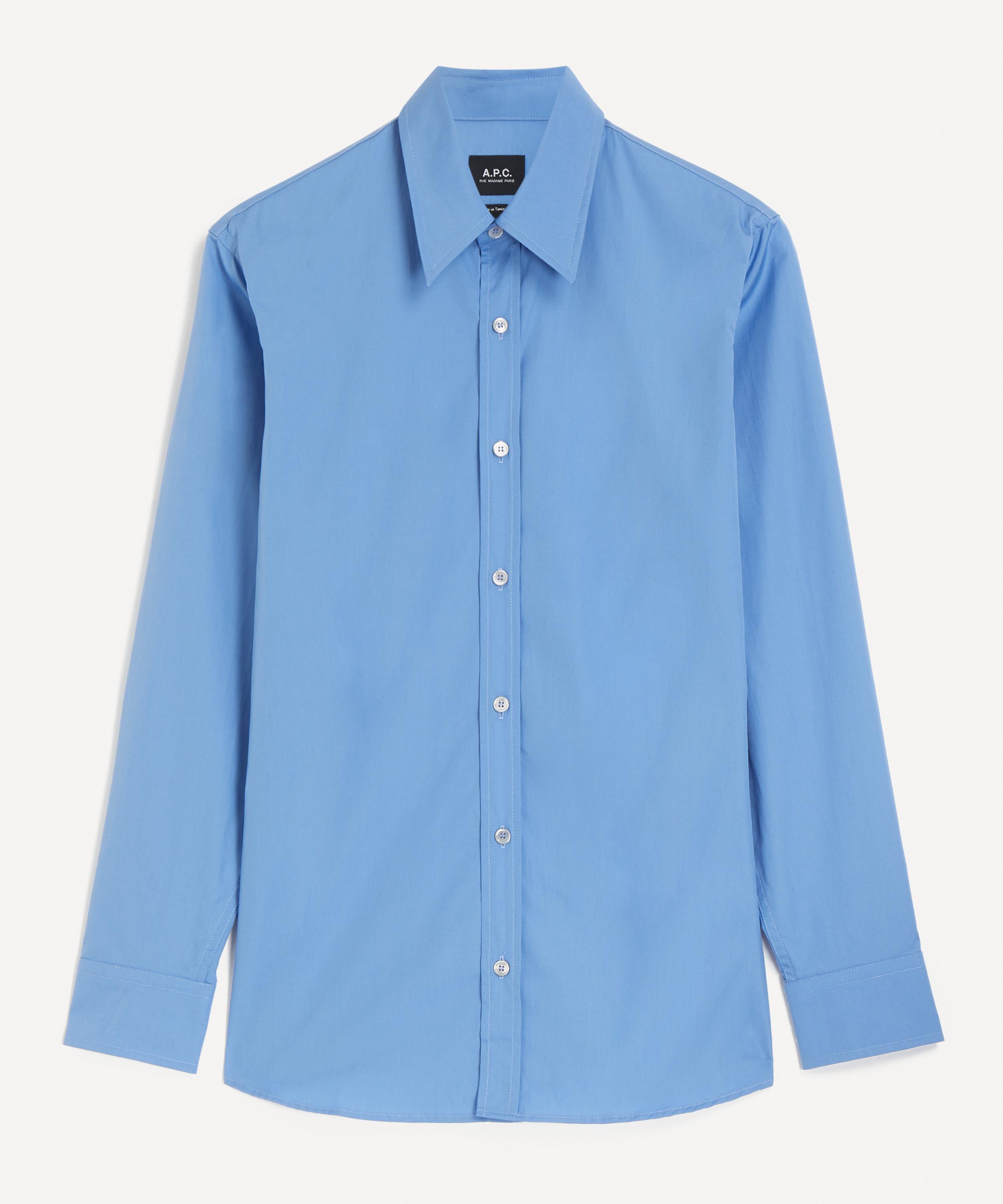 A.P.C. - Brod&eacute; Pale Blue Casual Shirt