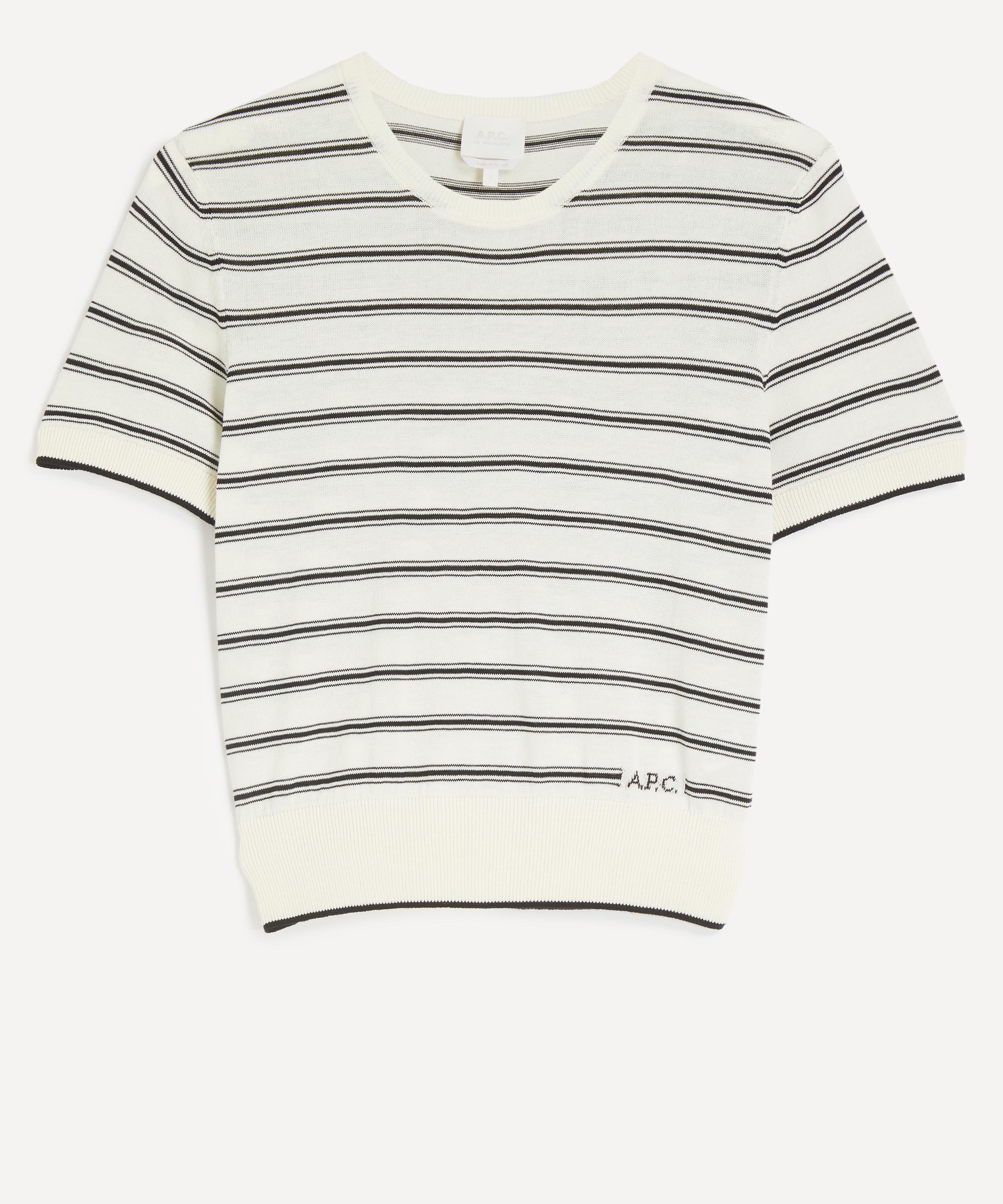 A.P.C. - Short-Sleeve Striped Knit Top