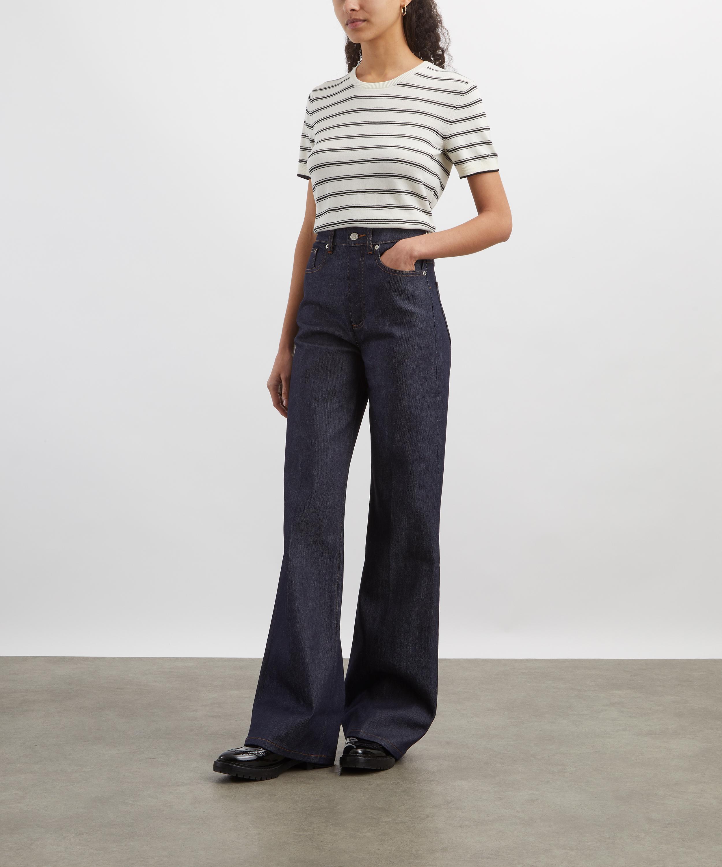 A.P.C. - Short-Sleeve Striped Knit Top image number 1