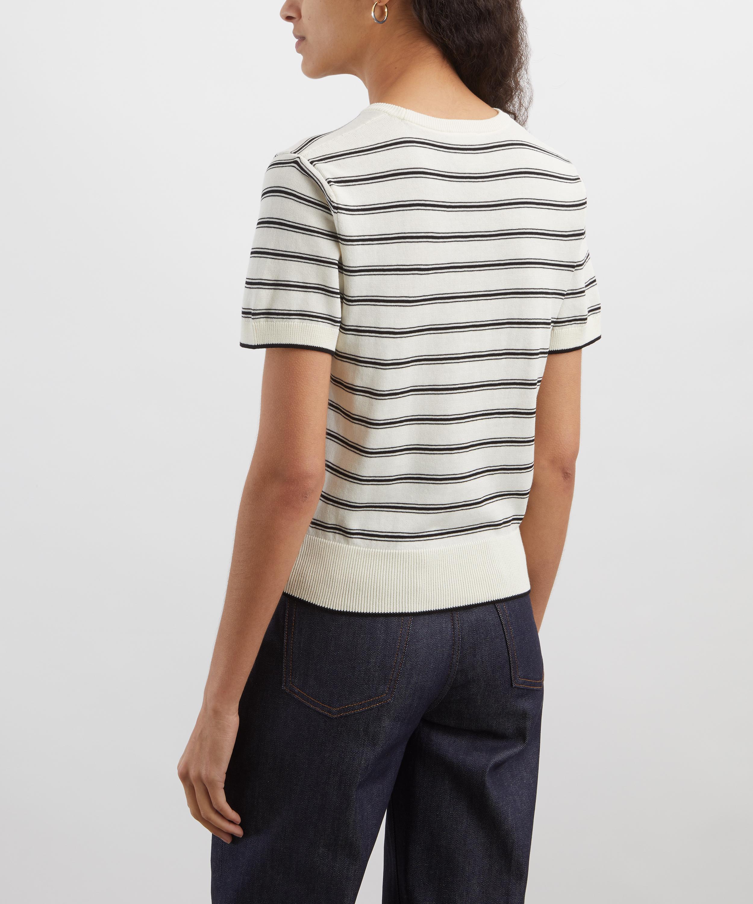 A.P.C. - Short-Sleeve Striped Knit Top image number 3