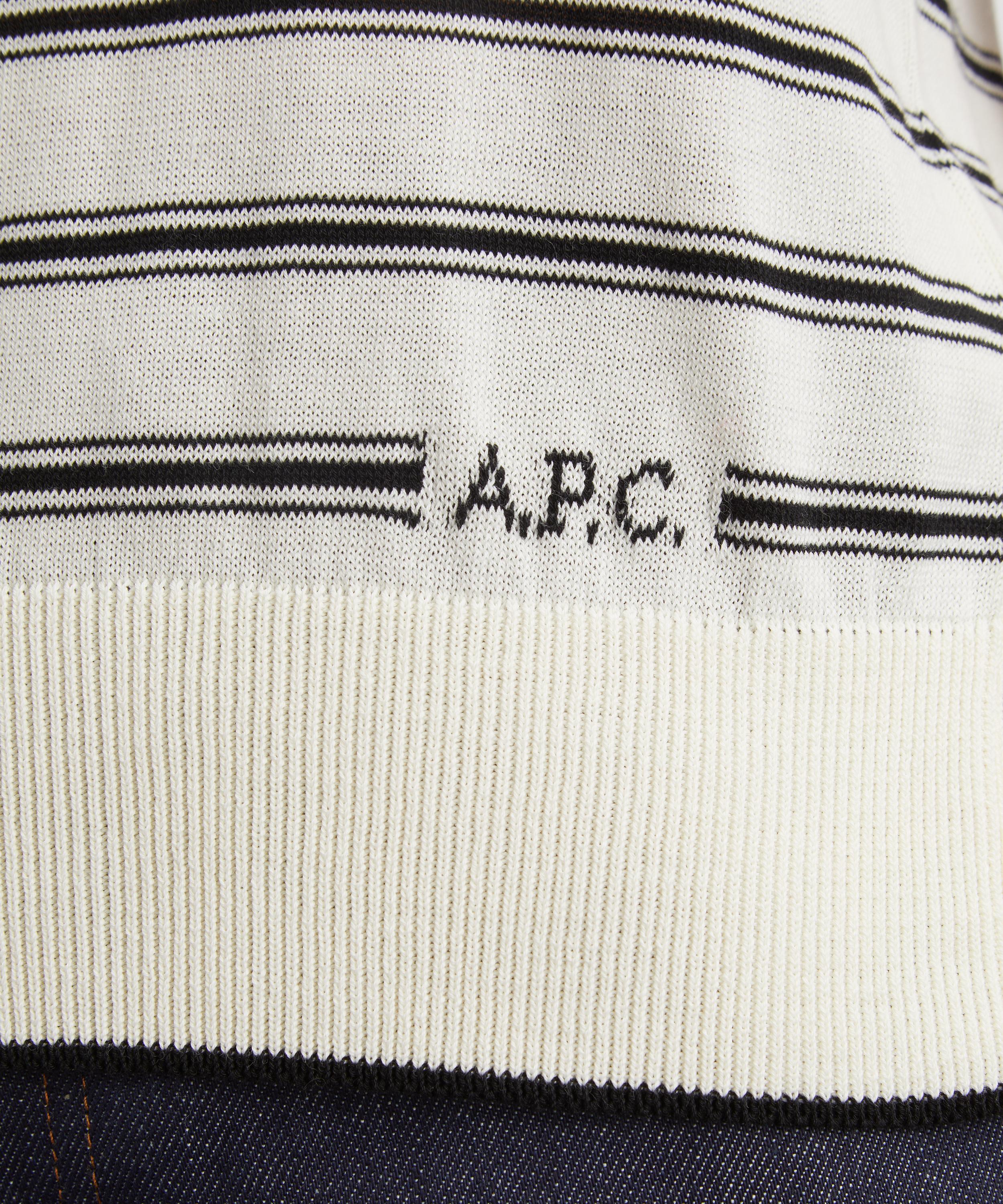 A.P.C. - Short-Sleeve Striped Knit Top image number 4