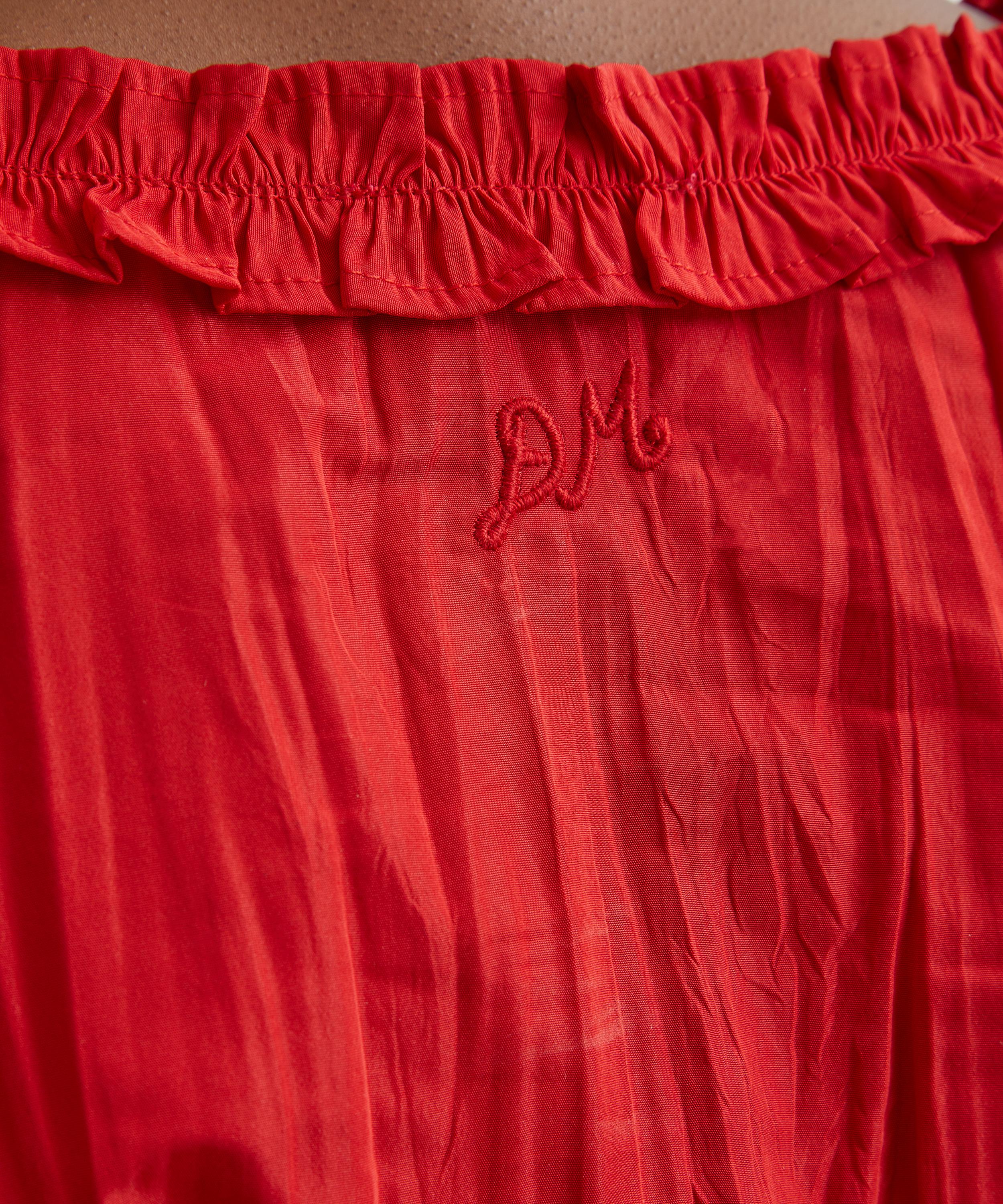 Damson Madder - Everlyn Red Taffeta Blouse image number 4