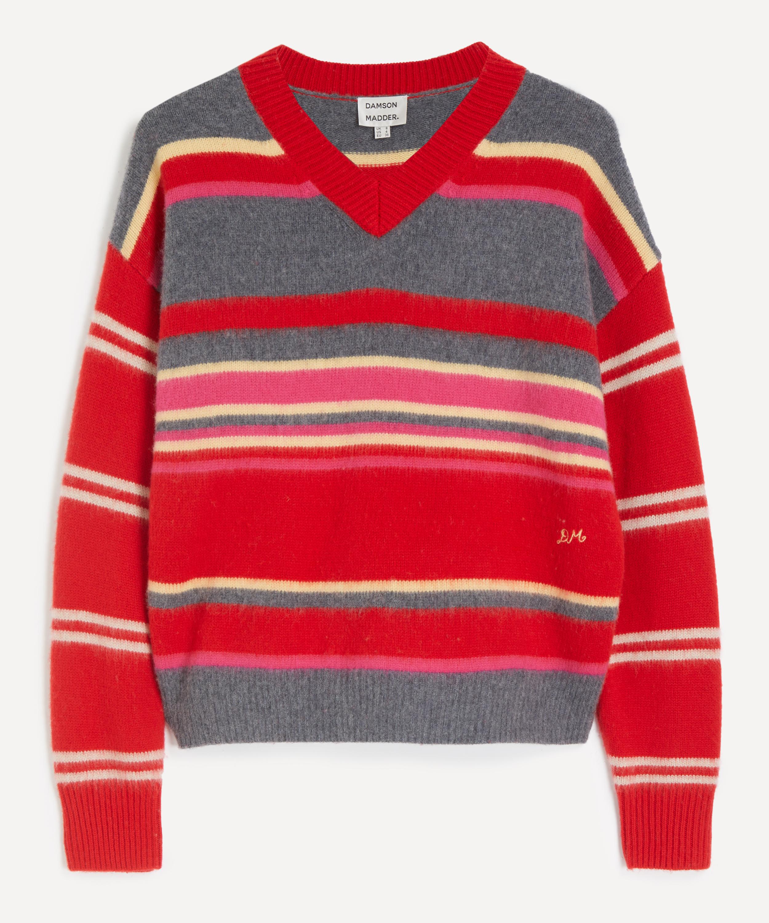 Damson Madder - Rene Striped Wool Jumper