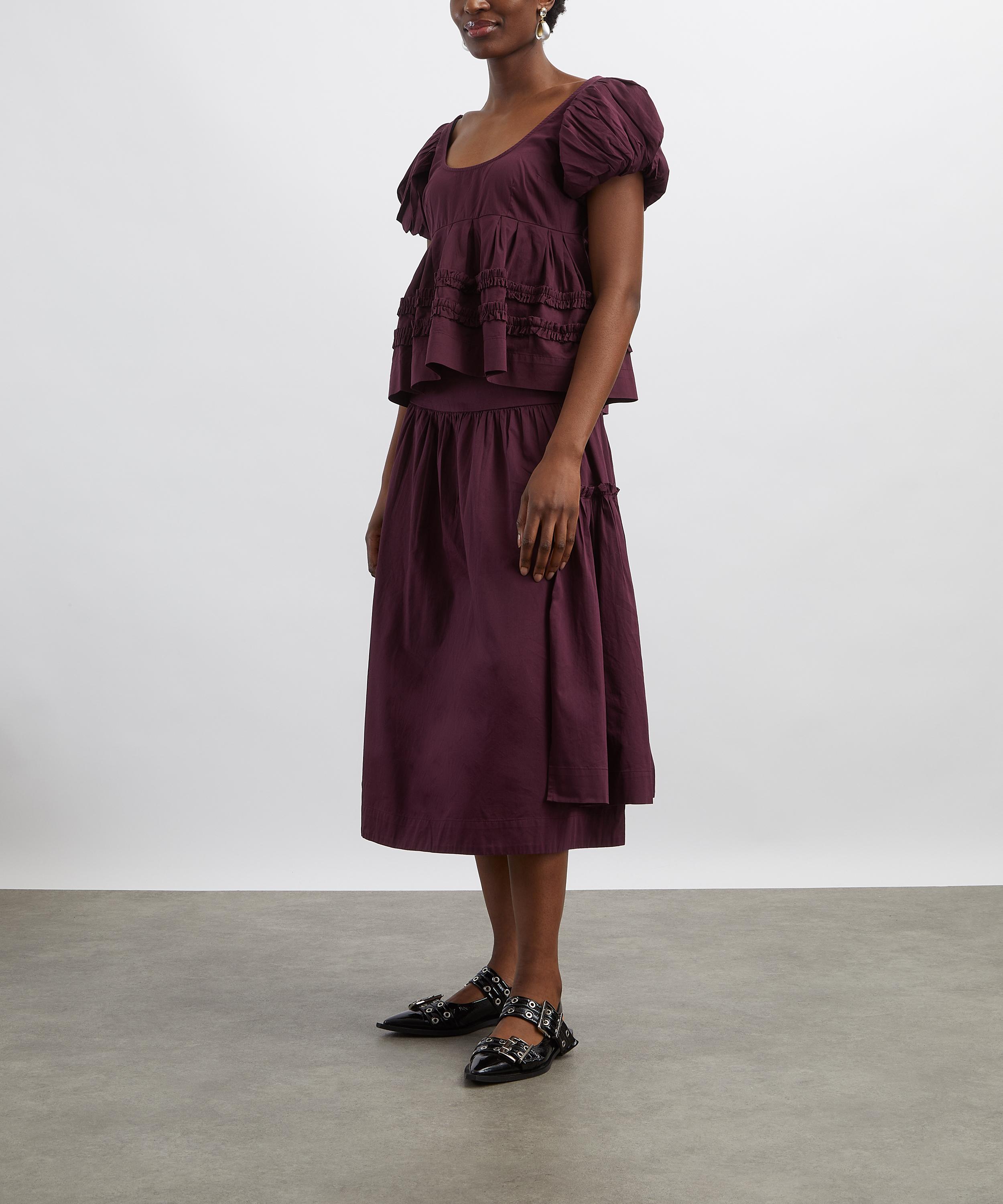 Damson Madder - Berta Fig Midi Skirt image number 1