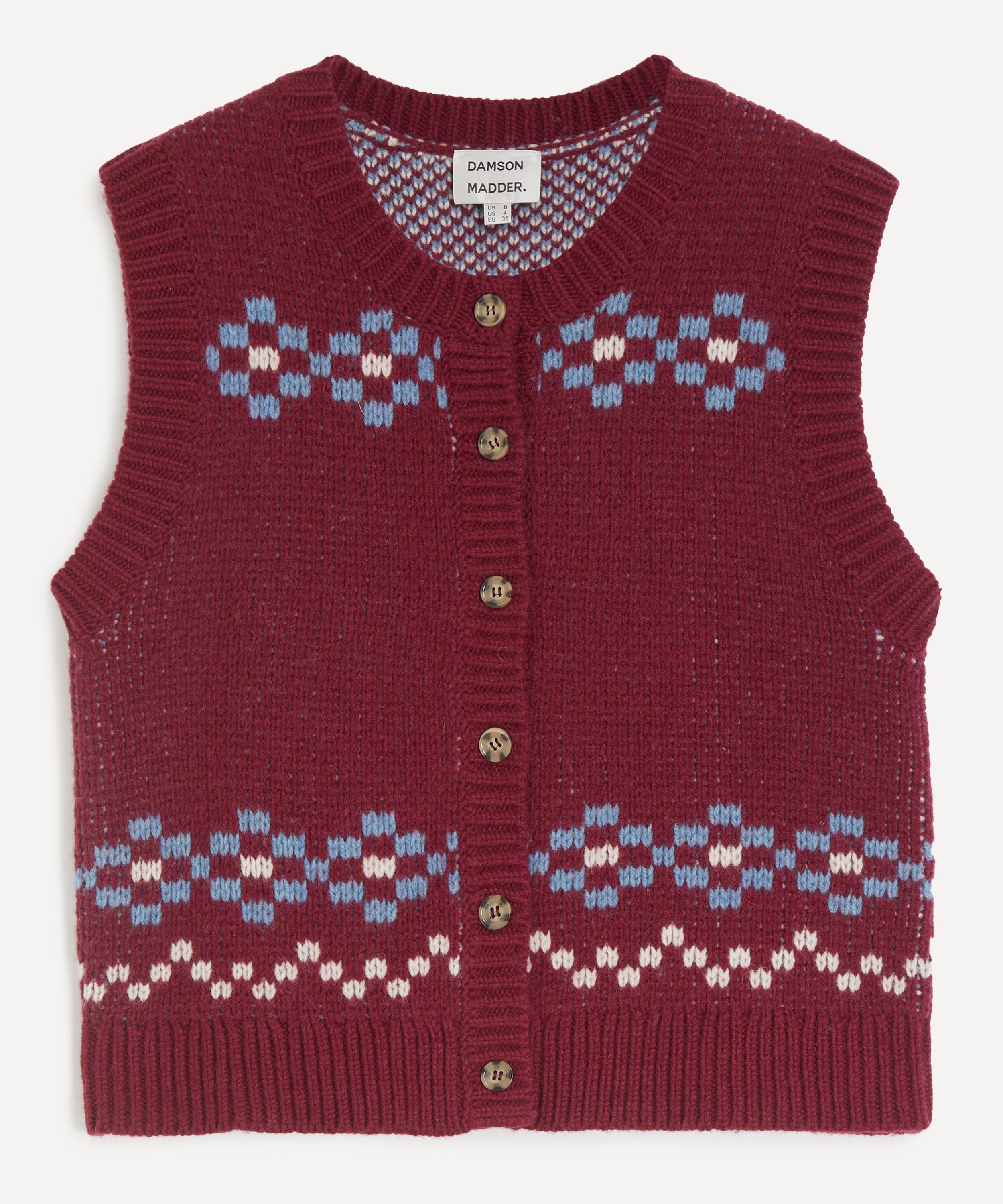 Damson Madder - Sofie Novelty Intarsia Wool Vest