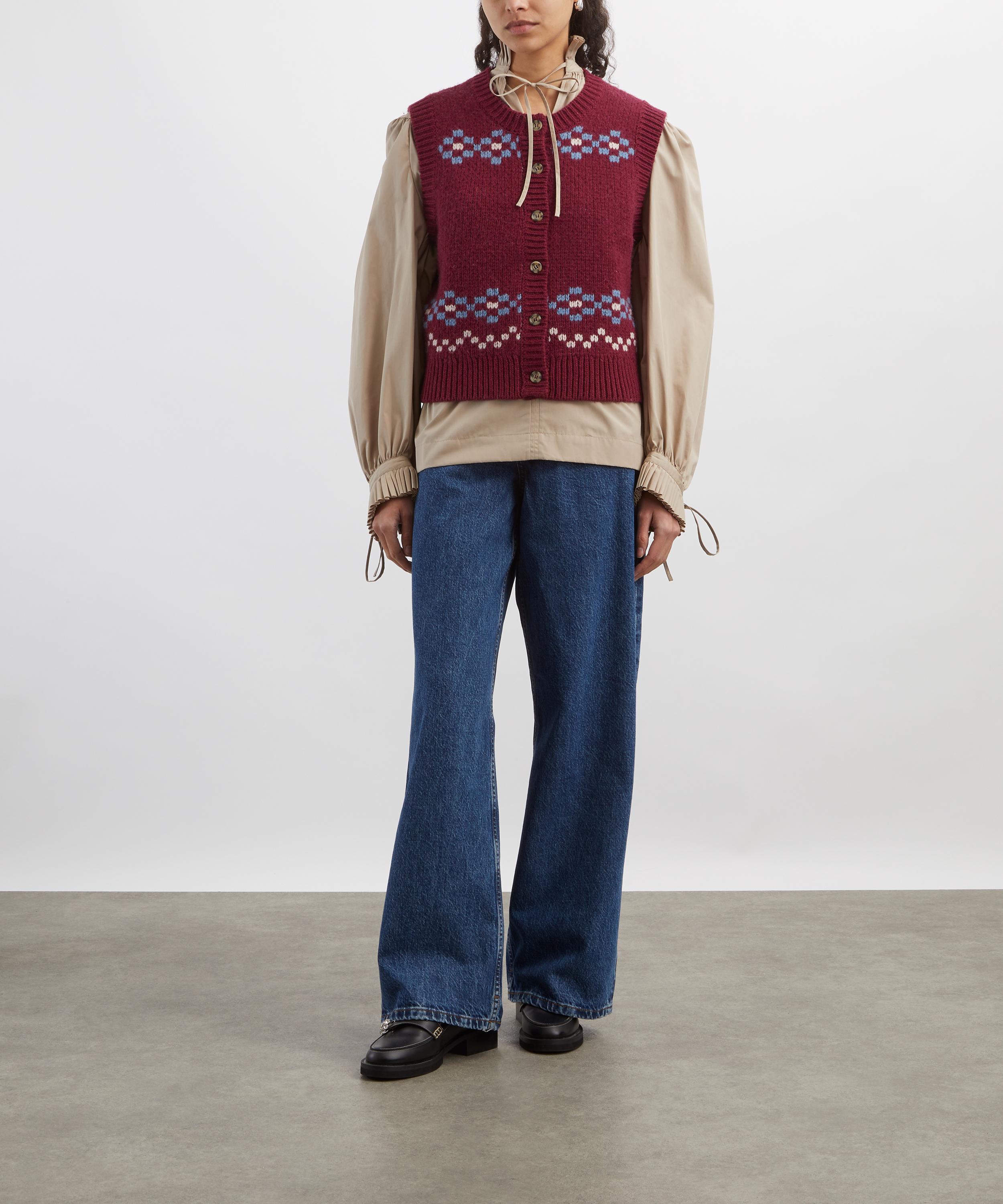 Damson Madder - Sofie Novelty Intarsia Wool Vest image number 1