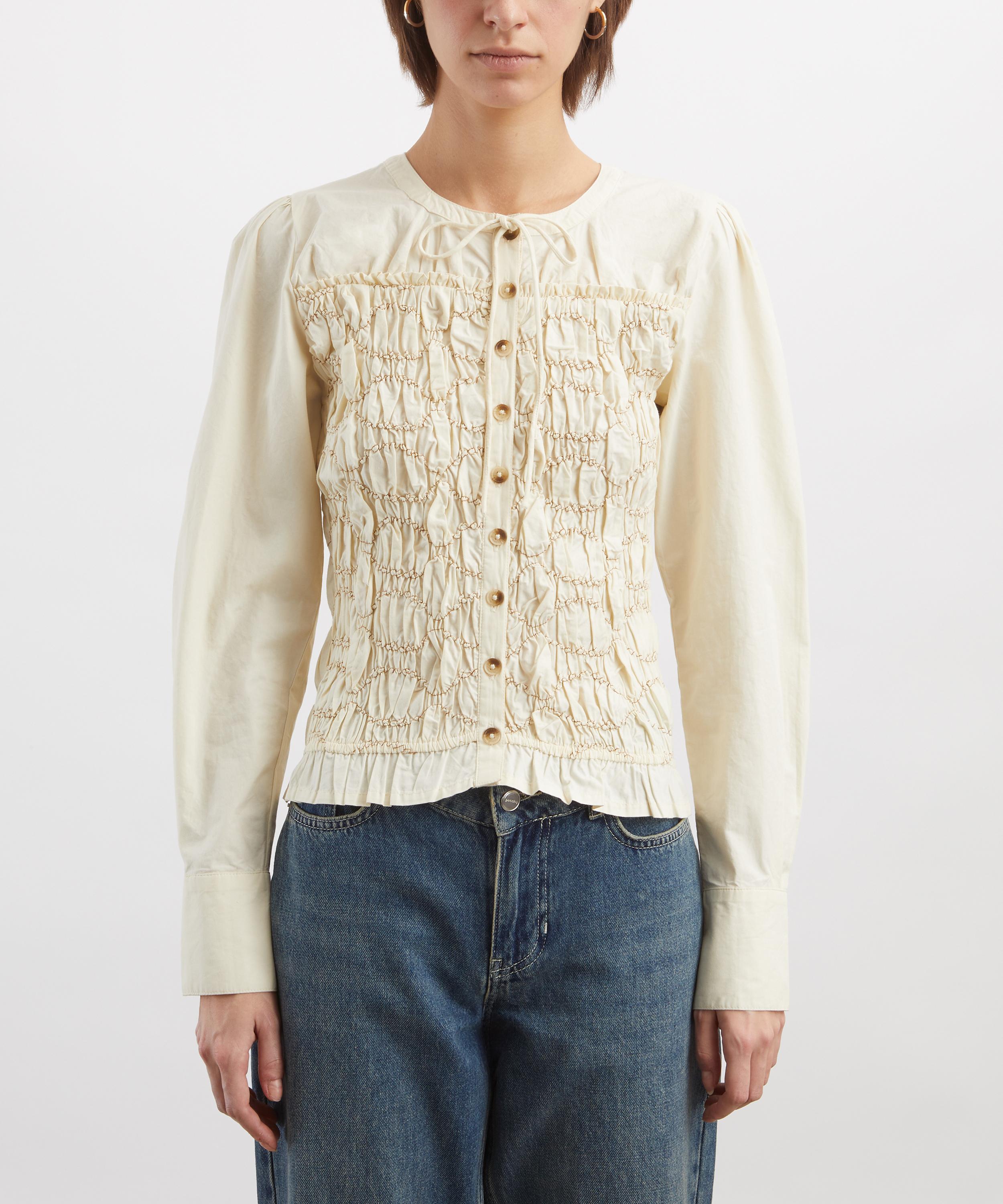 Damson Madder - Elliana Butter Smocked Cardigan image number 2