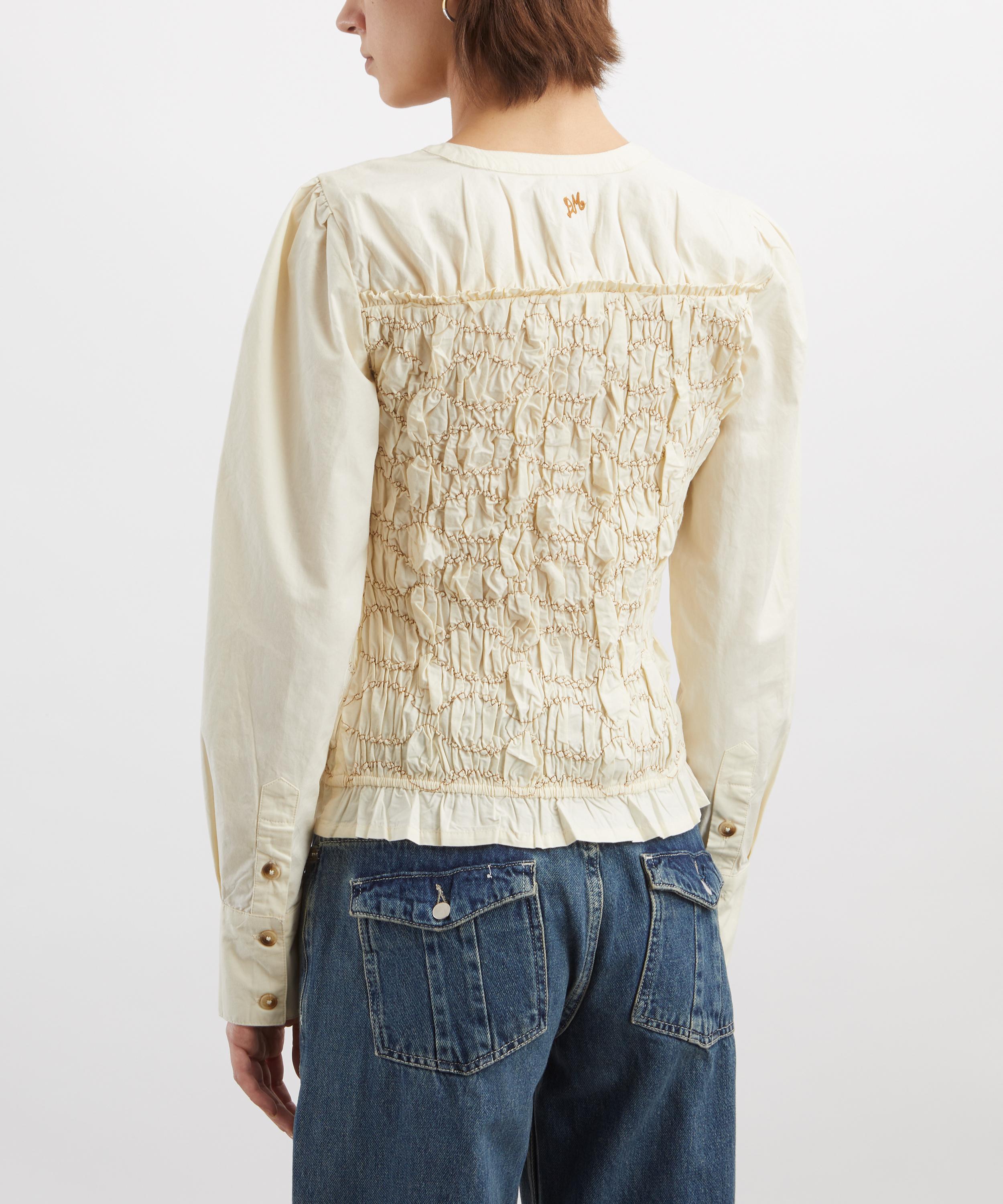 Damson Madder - Elliana Butter Smocked Cardigan image number 3