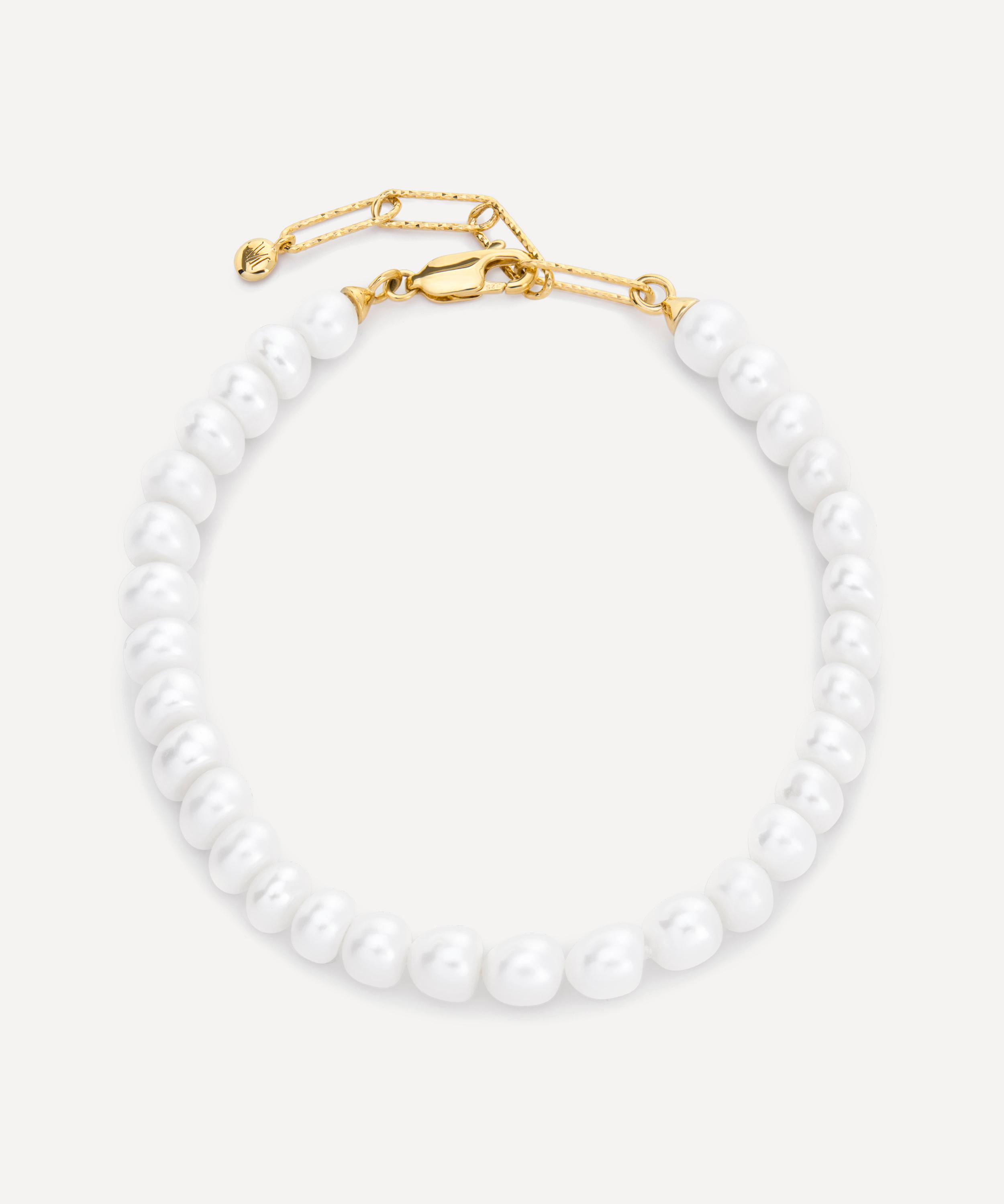 Monica Vinader - 18ct Gold-Plated Vermeil Silver Nomade Pearl Bracelet image number 0