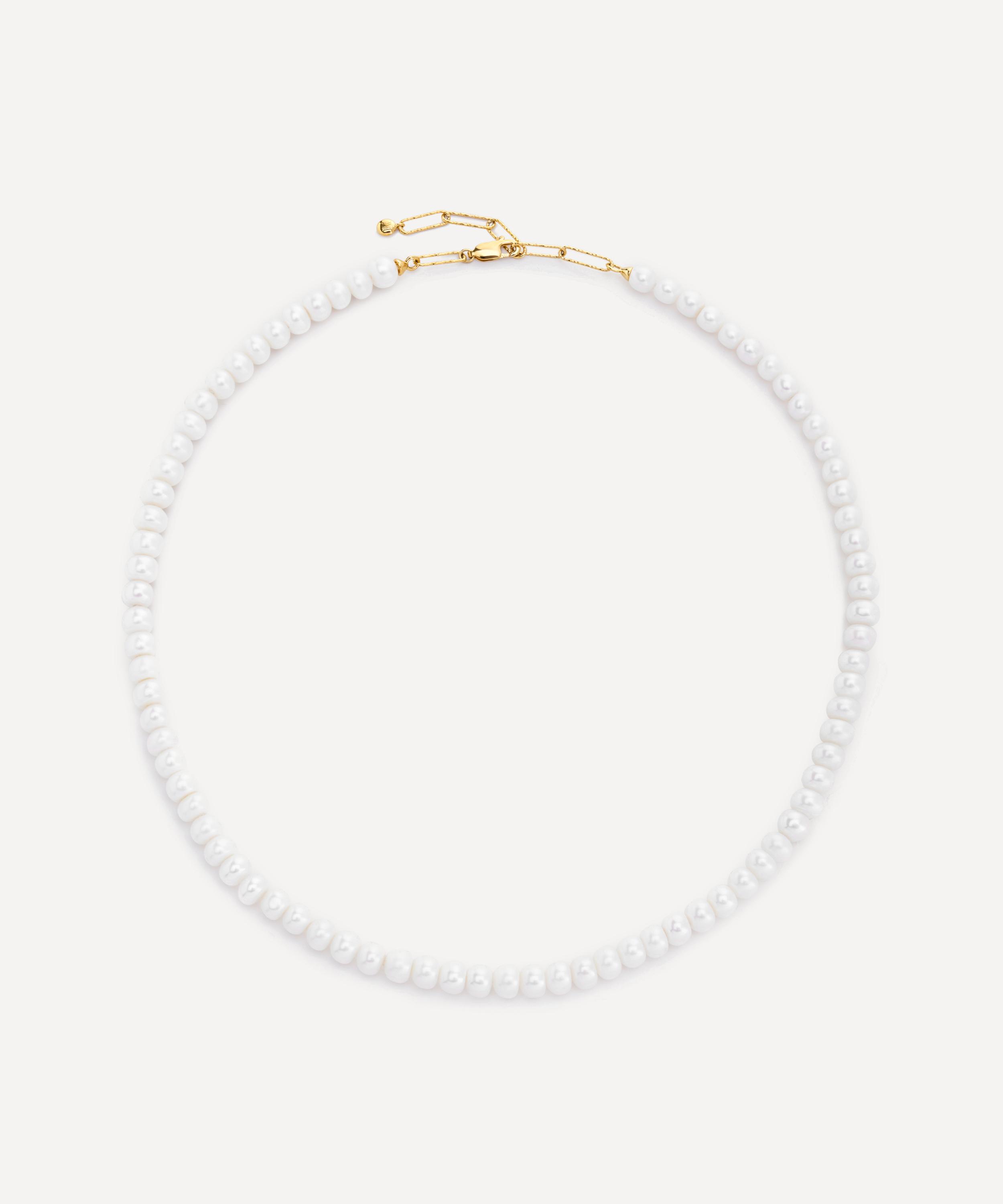 Monica Vinader - 18ct Gold-Plated Vermeil Silver Nomade Pearl Necklace