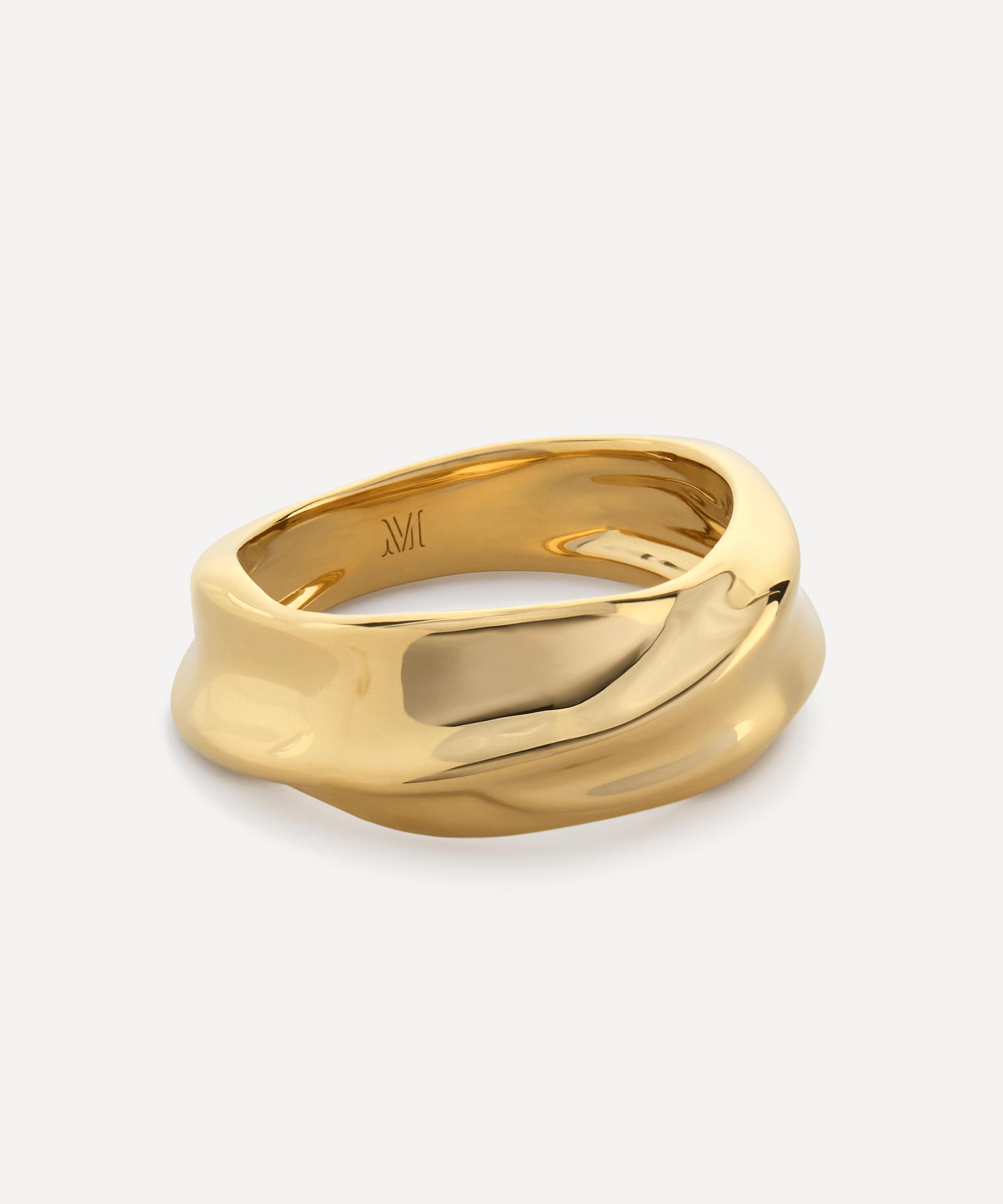 Monica Vinader - 18ct Gold-Plated Vermeil Silver Nomade Stacking Ring