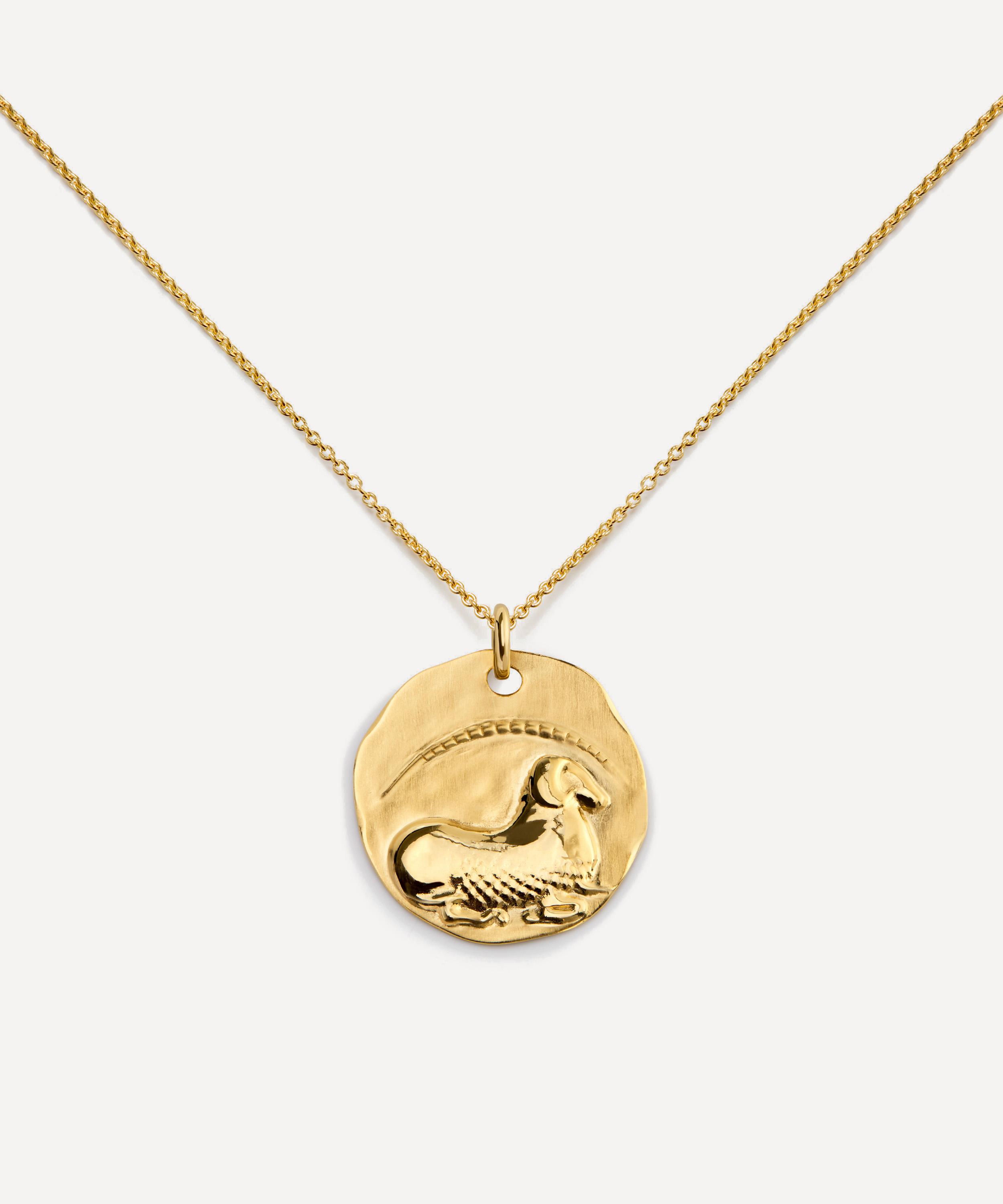 Monica Vinader - 18ct Gold-Plated Vermeil Silver Zodiac Aries Pendant Necklace