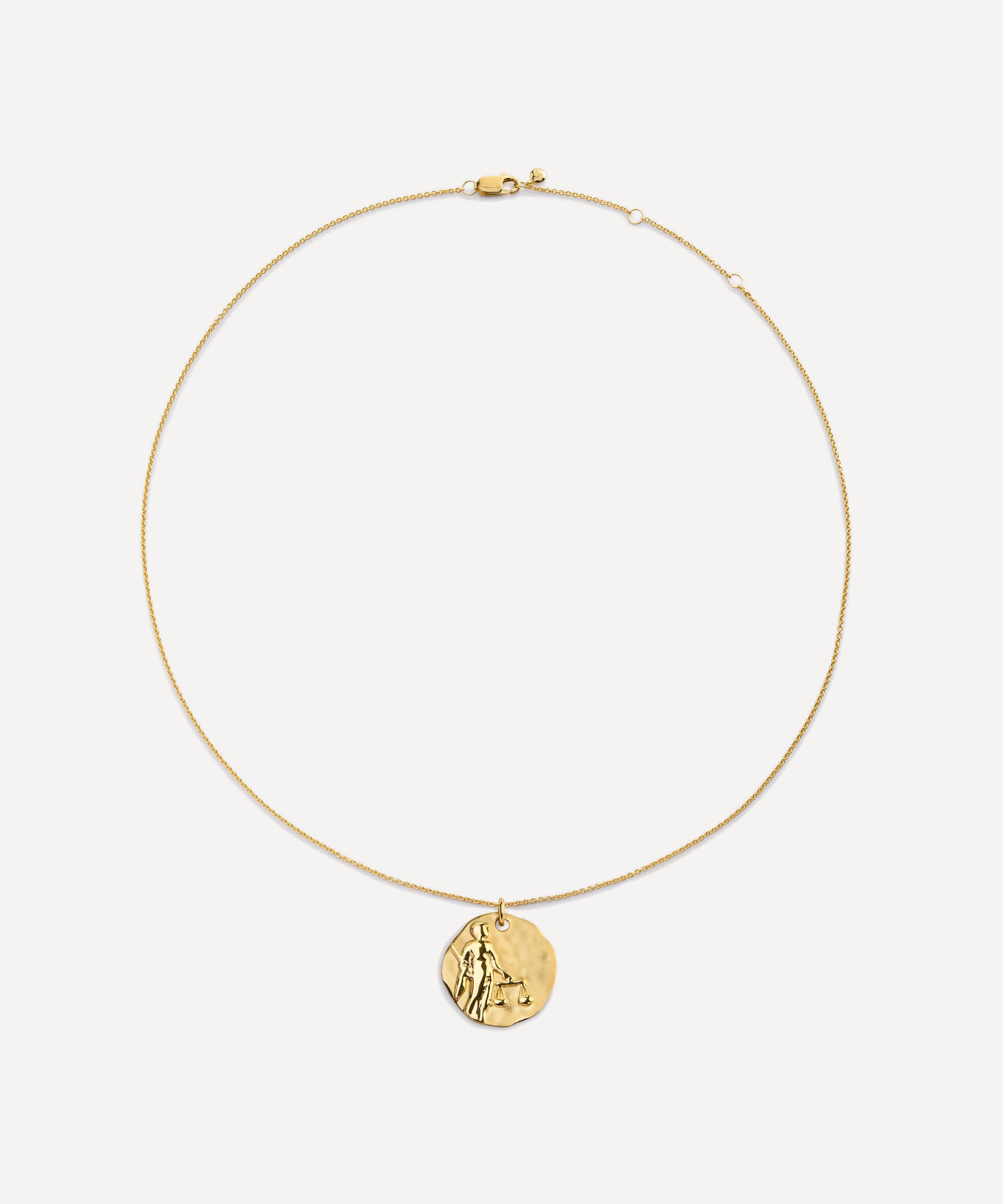 Monica Vinader - 18ct Gold-Plated Vermeil Silver Zodiac Libra Pendant Necklace image number 2
