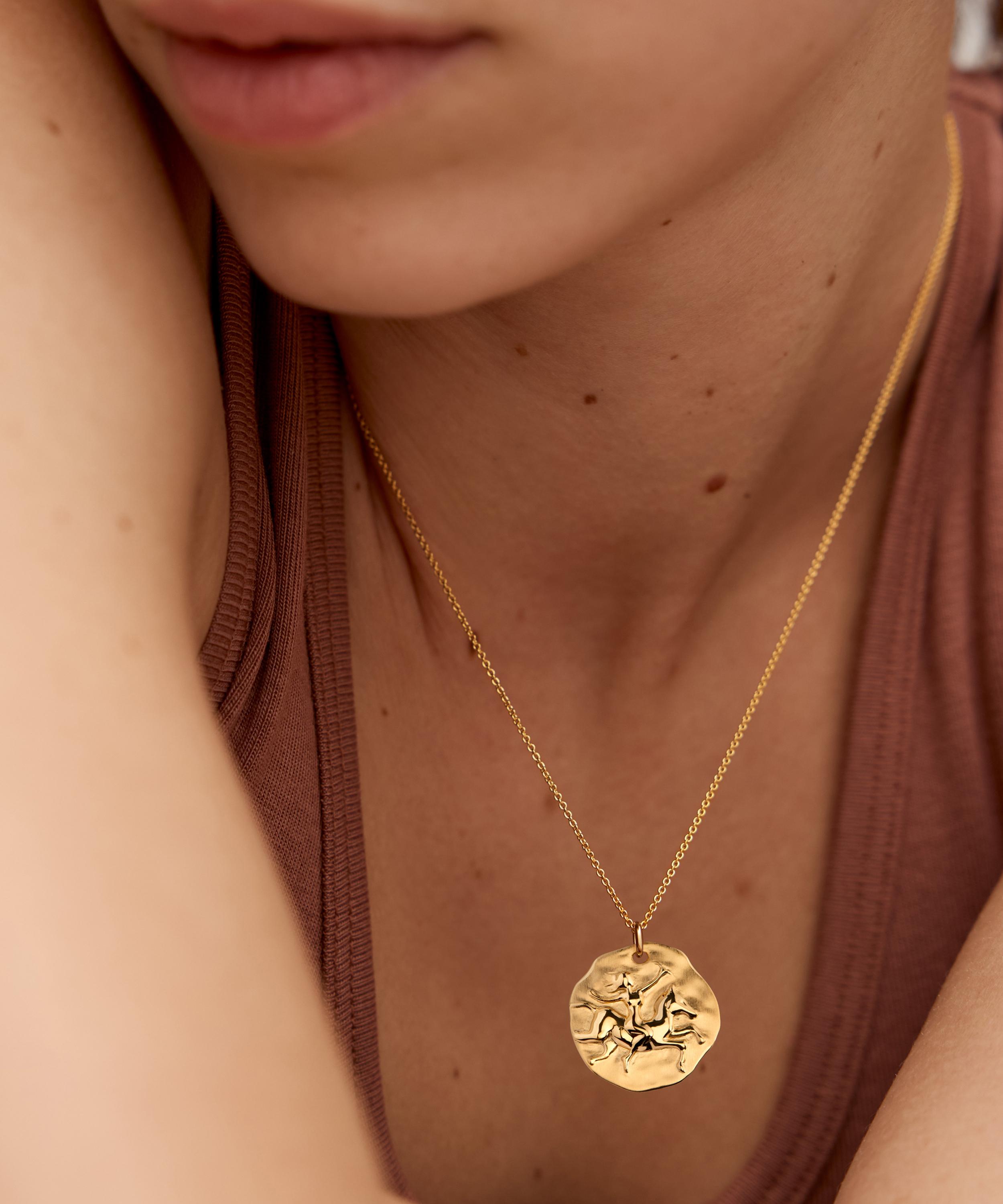 Monica Vinader - 18ct Gold-Plated Vermeil Silver Zodiac Sagittarius Pendant Necklace image number 1