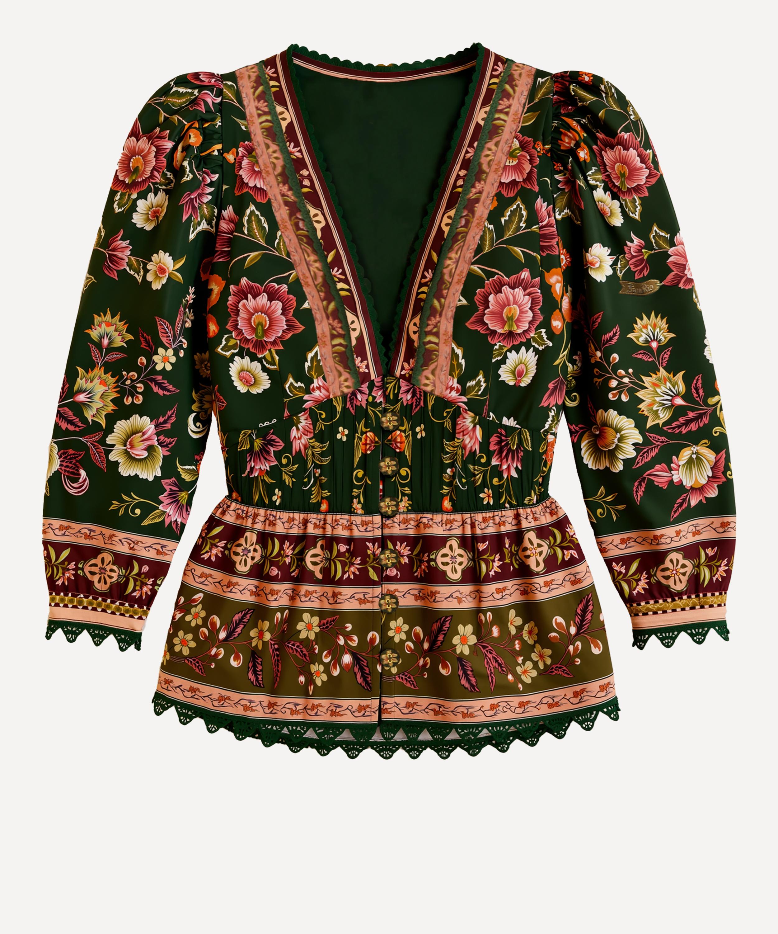 FARM Rio - Green Flowering Garden Tree Blouse image number 0