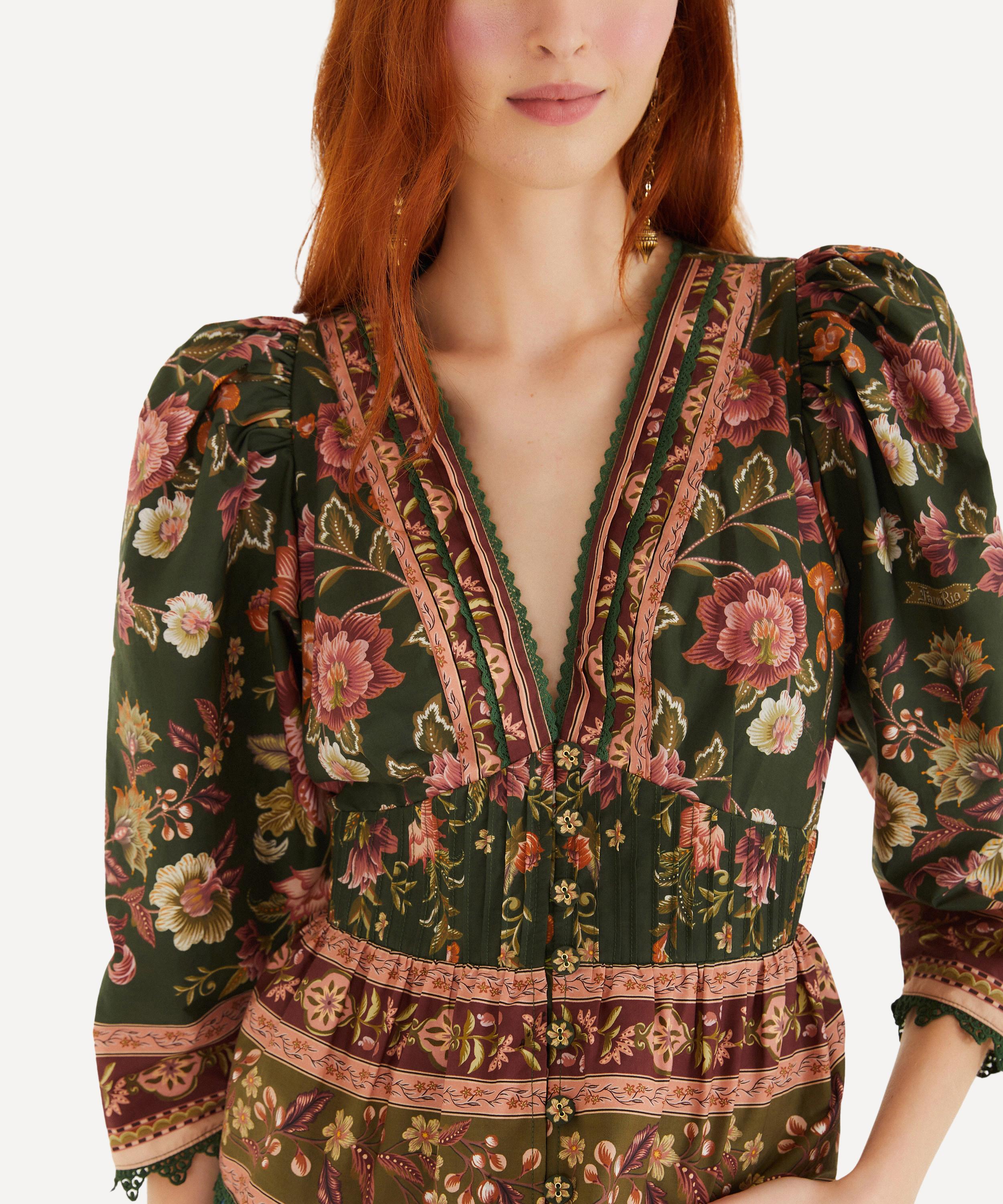 FARM Rio - Green Flowering Garden Tree Blouse image number 3