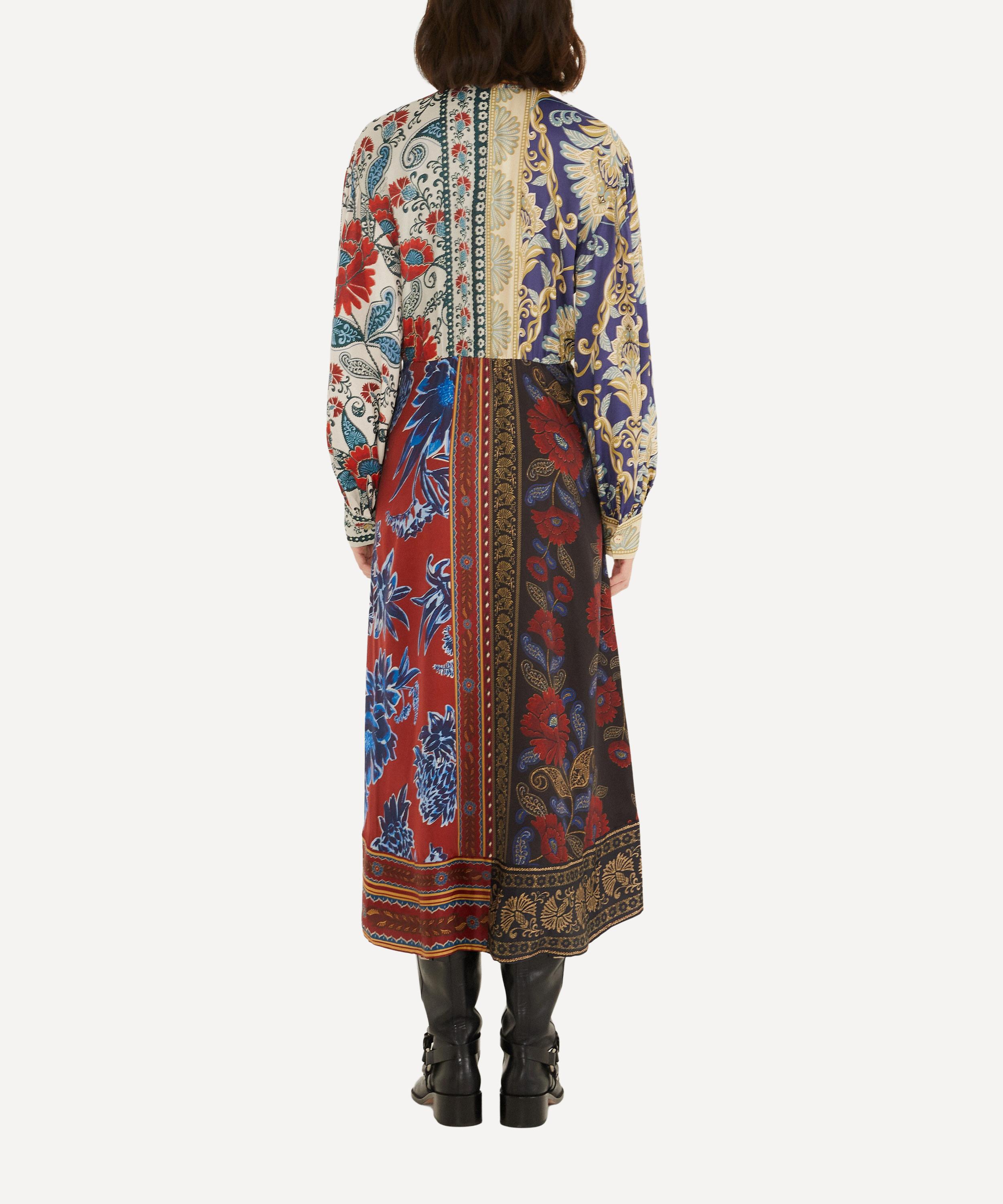 FARM Rio - Navy Winter Mix Midi Dress image number 2