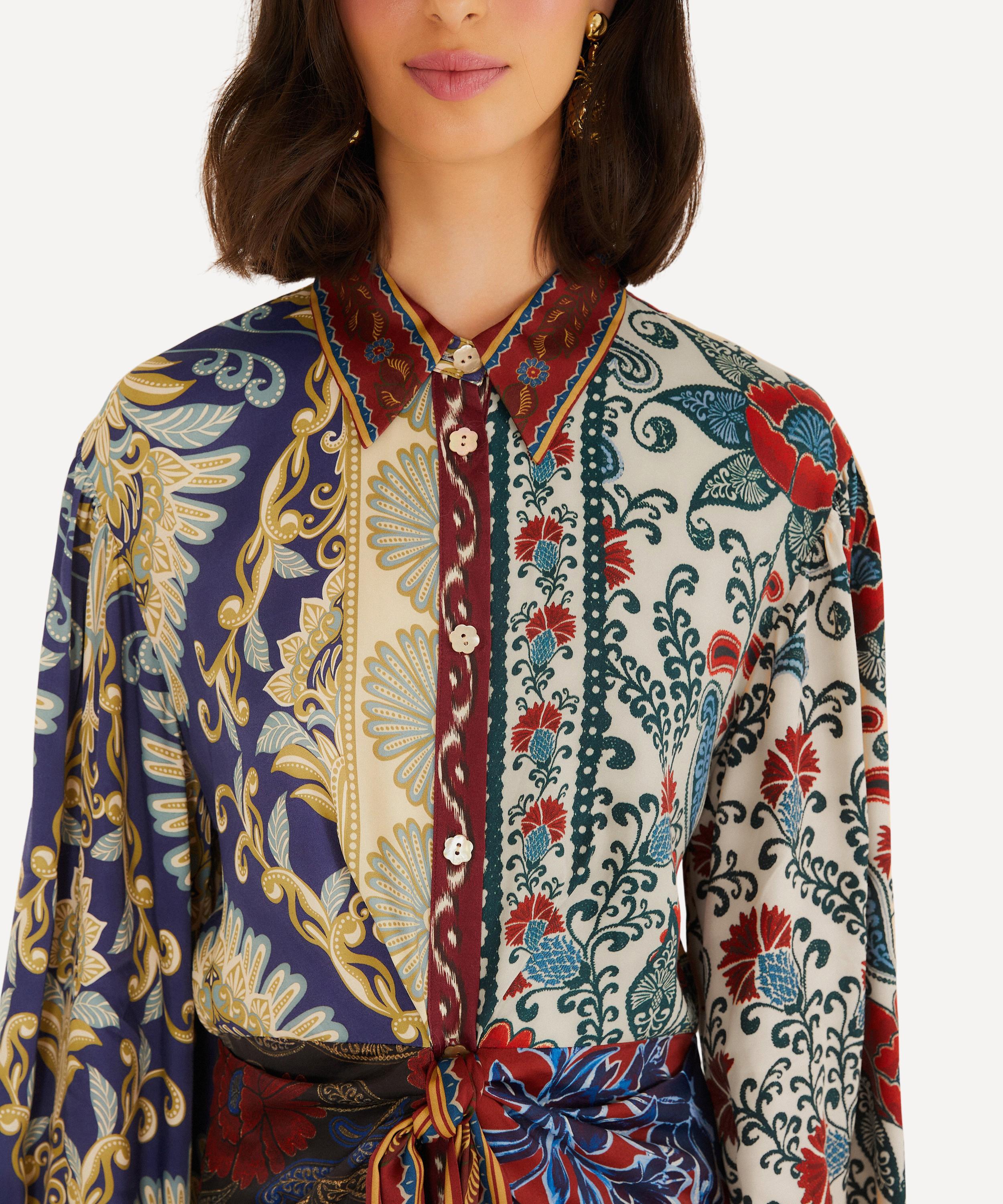 FARM Rio - Navy Winter Mix Midi Dress image number 3