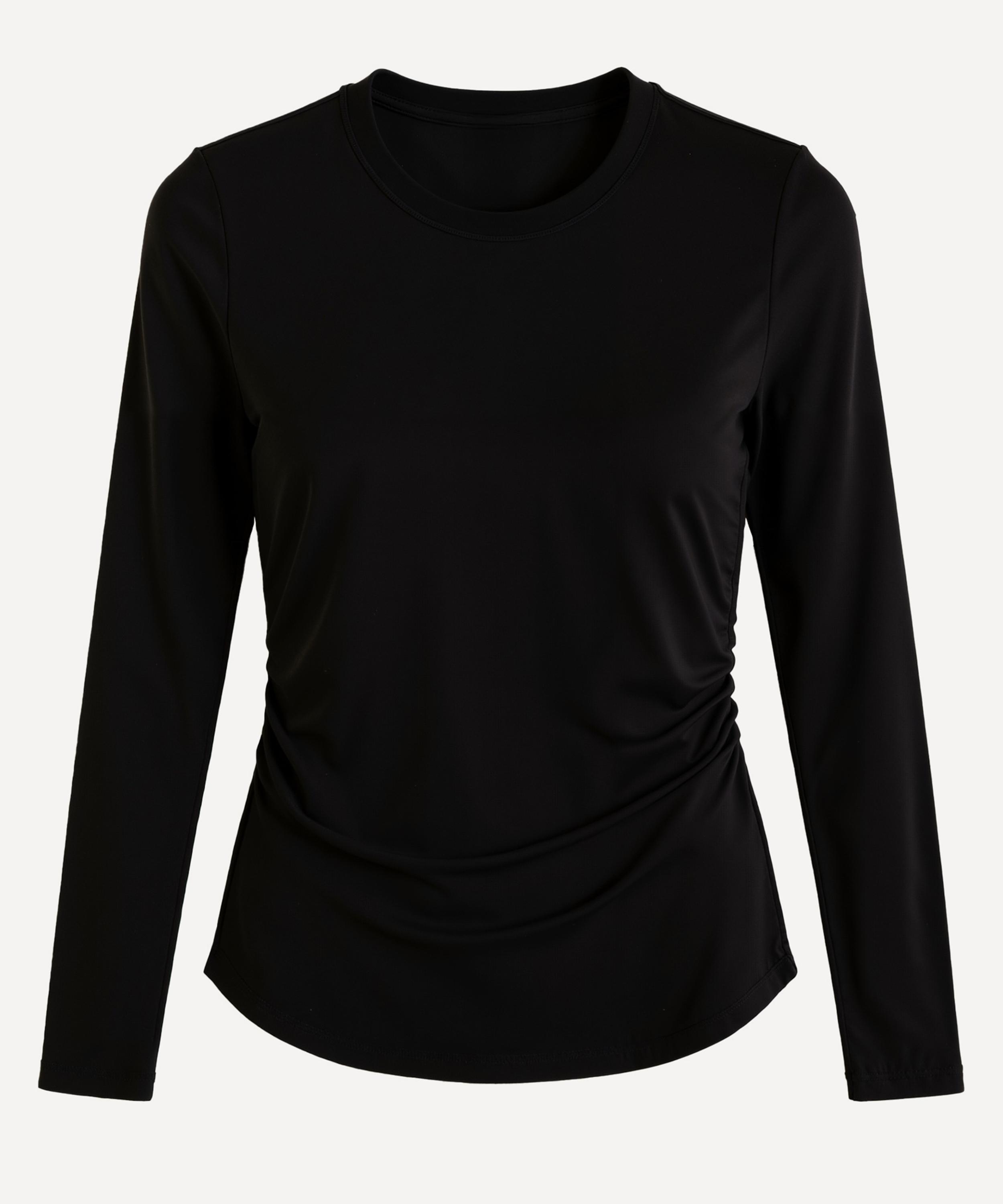 FARM Rio - Black Jersey Long-Sleeve Blouse image number 0