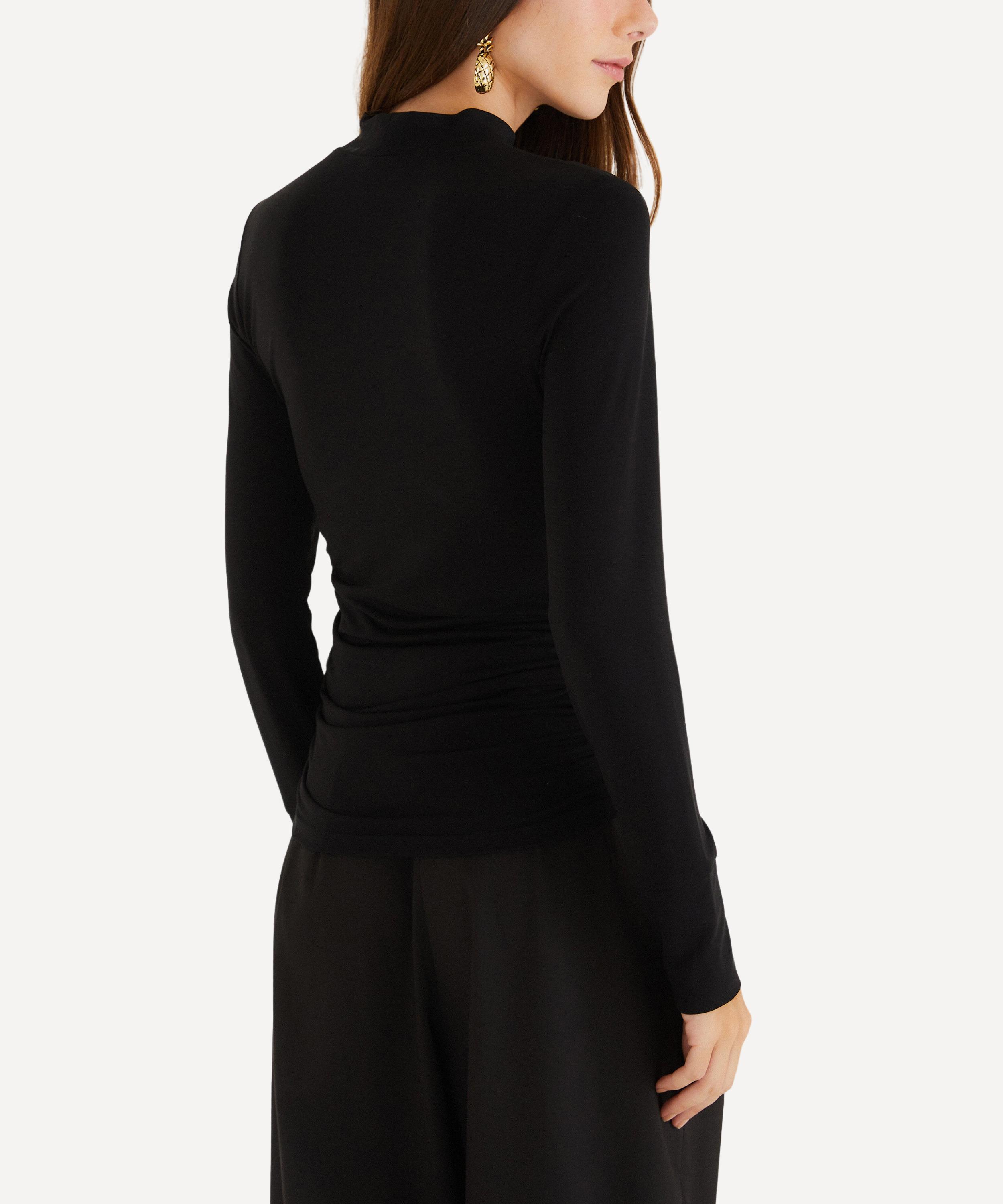 FARM Rio - Black Jersey Long-Sleeve Blouse image number 2