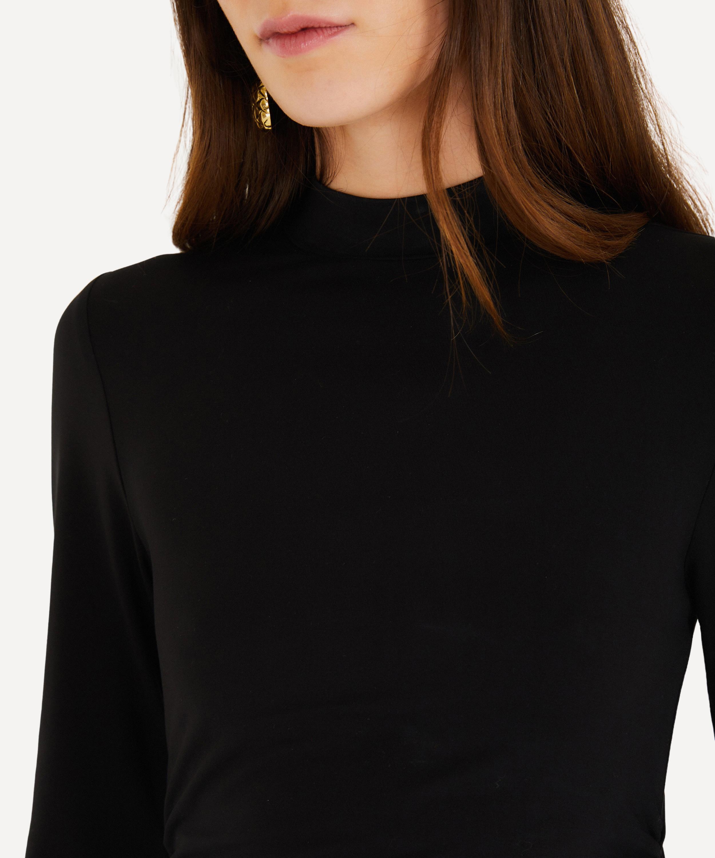 FARM Rio - Black Jersey Long-Sleeve Blouse image number 3