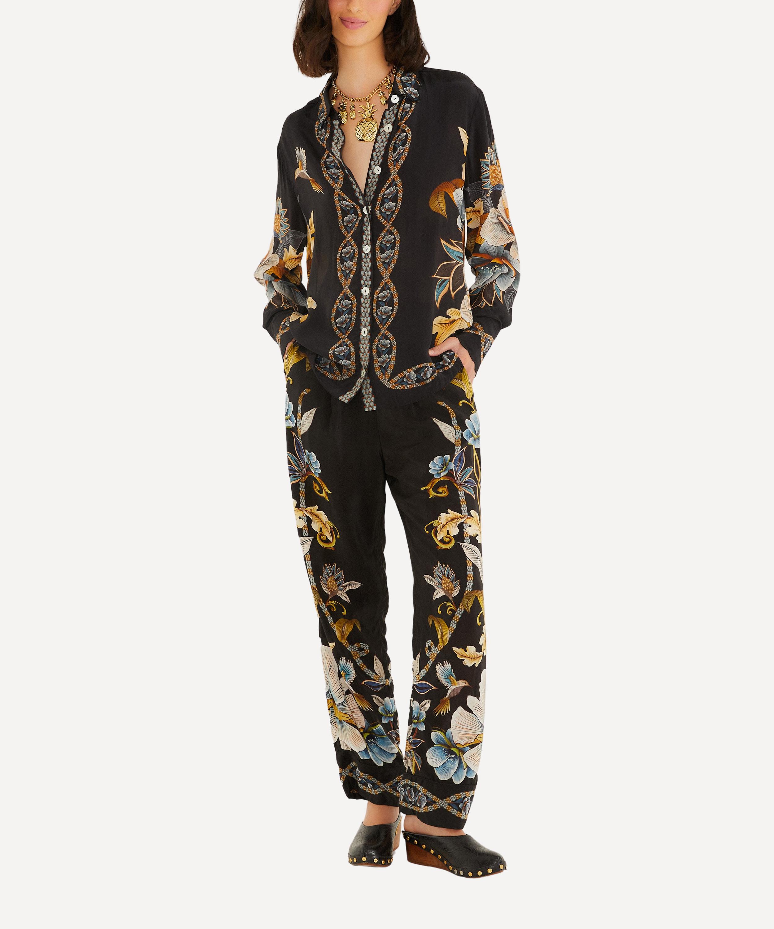 FARM Rio - Black Flowerful Pyjama Trousers image number 1