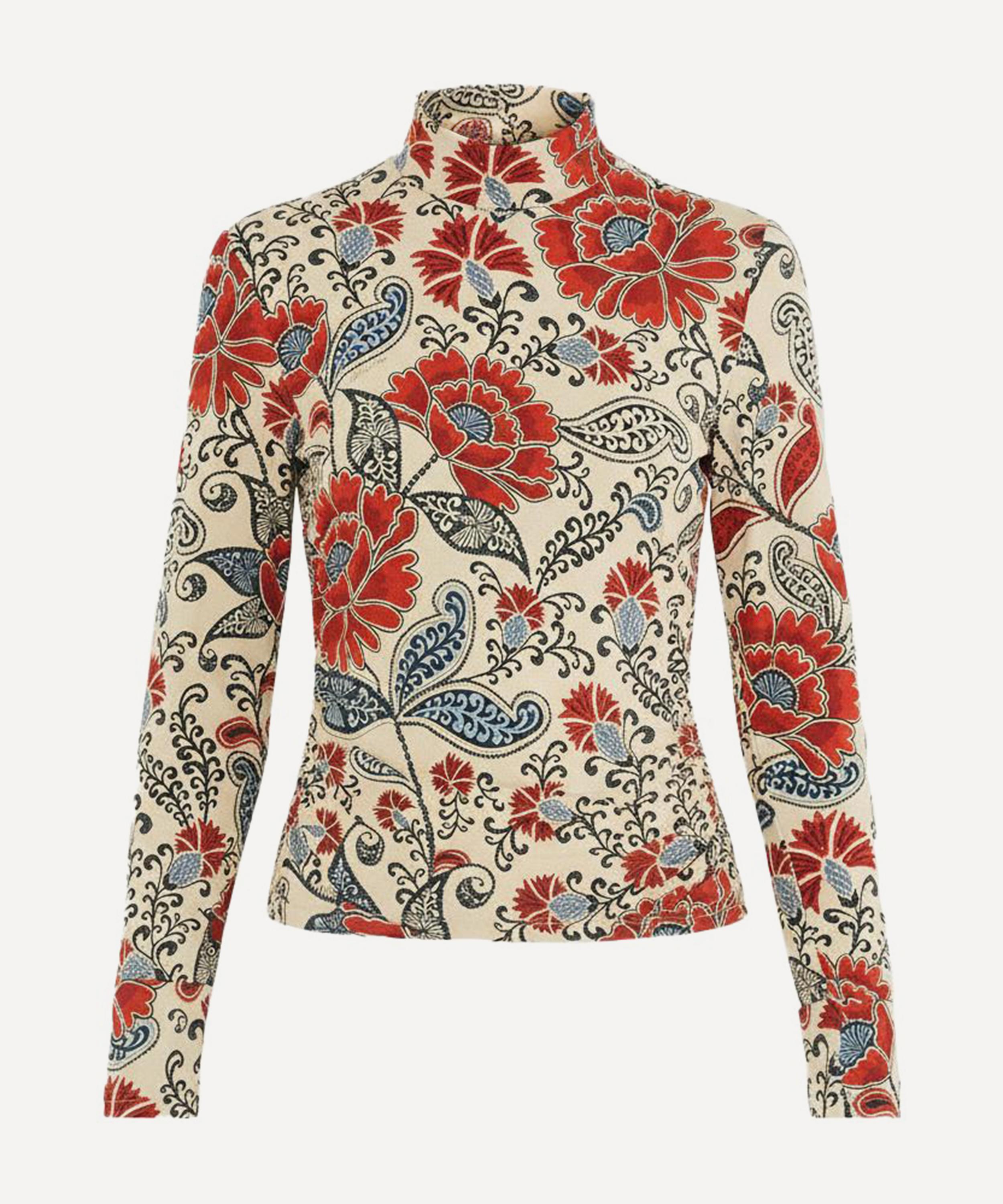 FARM Rio - Francesca Sand Jersey Long-Sleeve Blouse image number 0