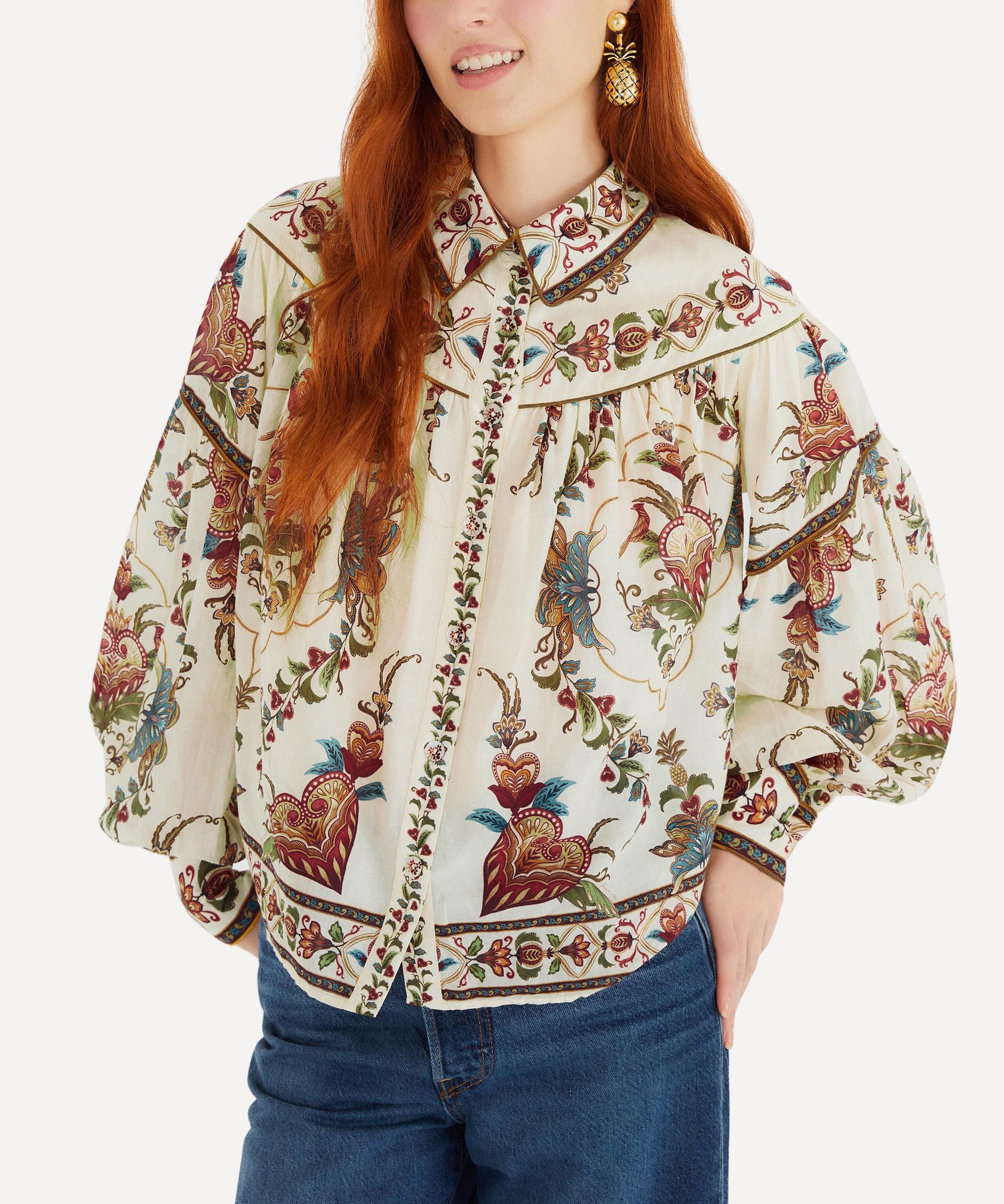 FARM Rio - Cream Majestic Hearts Blouse image number 1