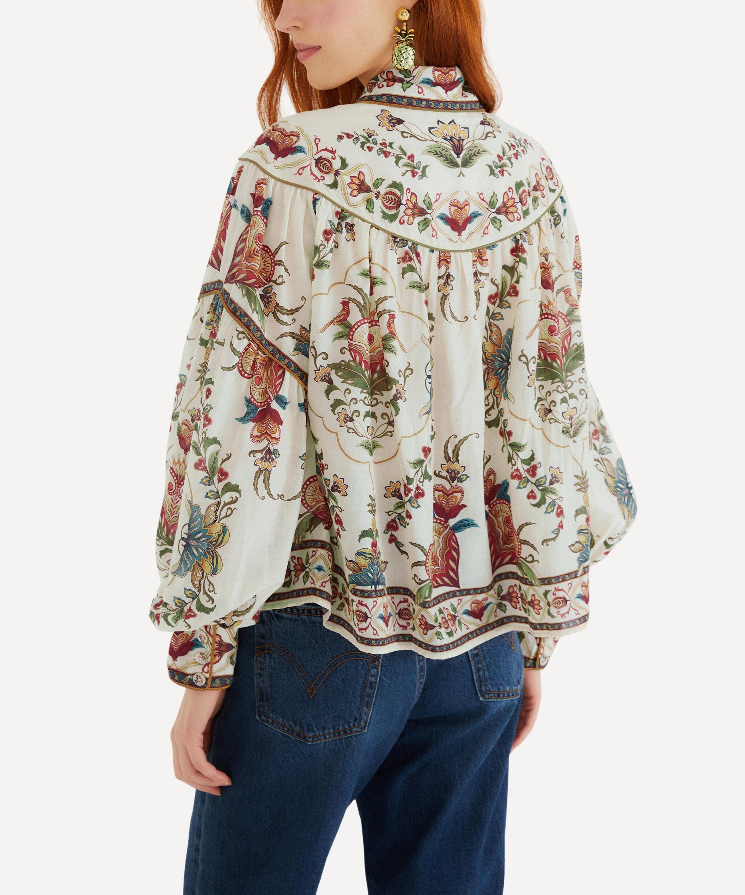 FARM Rio - Cream Majestic Hearts Blouse image number 2