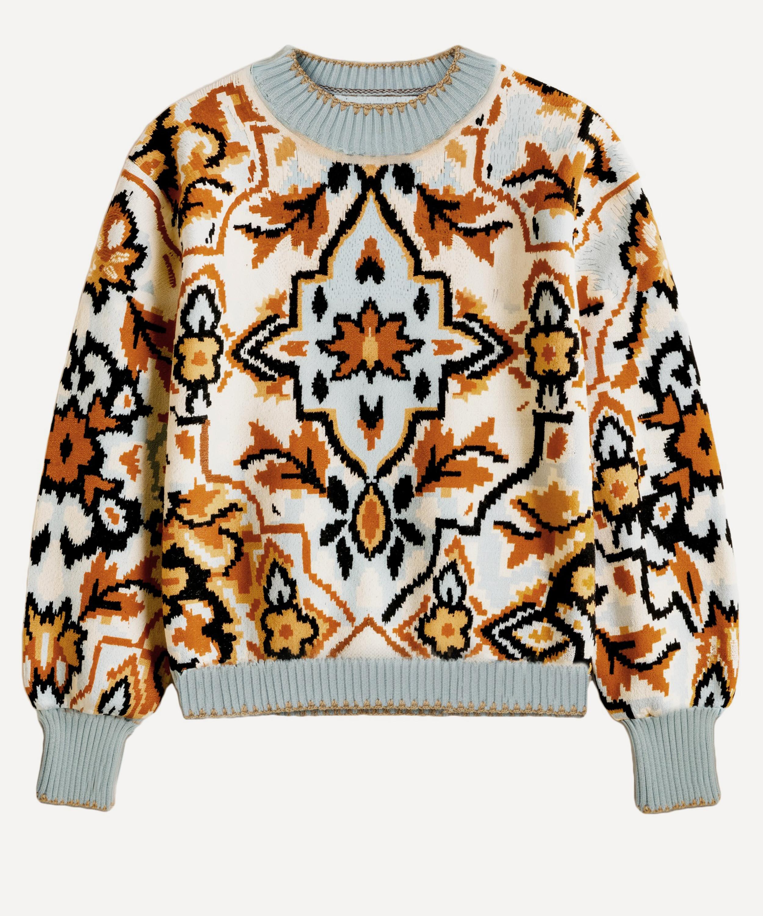 FARM Rio - Stripes Winter Tapestry Knit Jumper image number 0