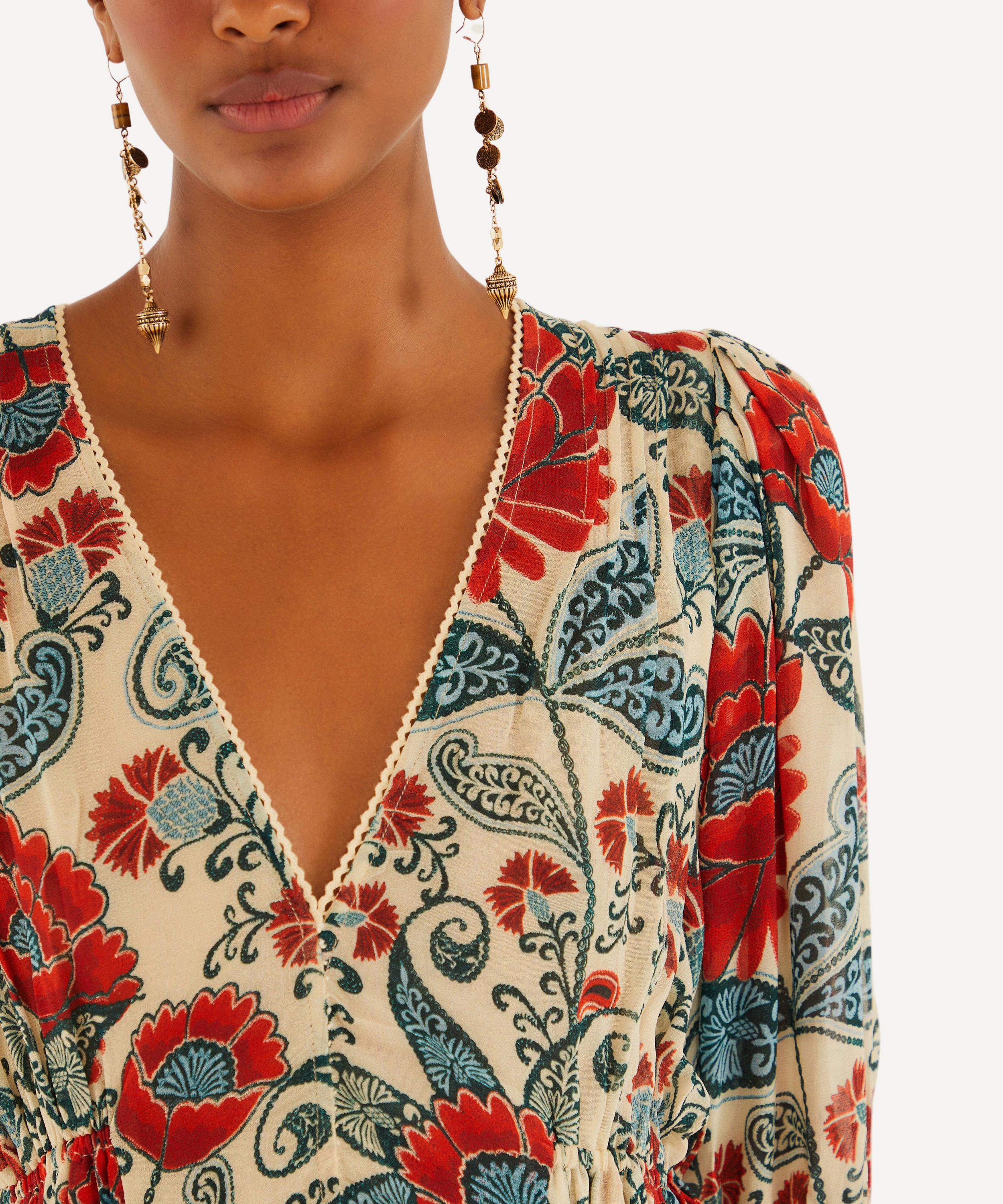 FARM Rio - Sand Francesca Long-Sleeve Blouse image number 2