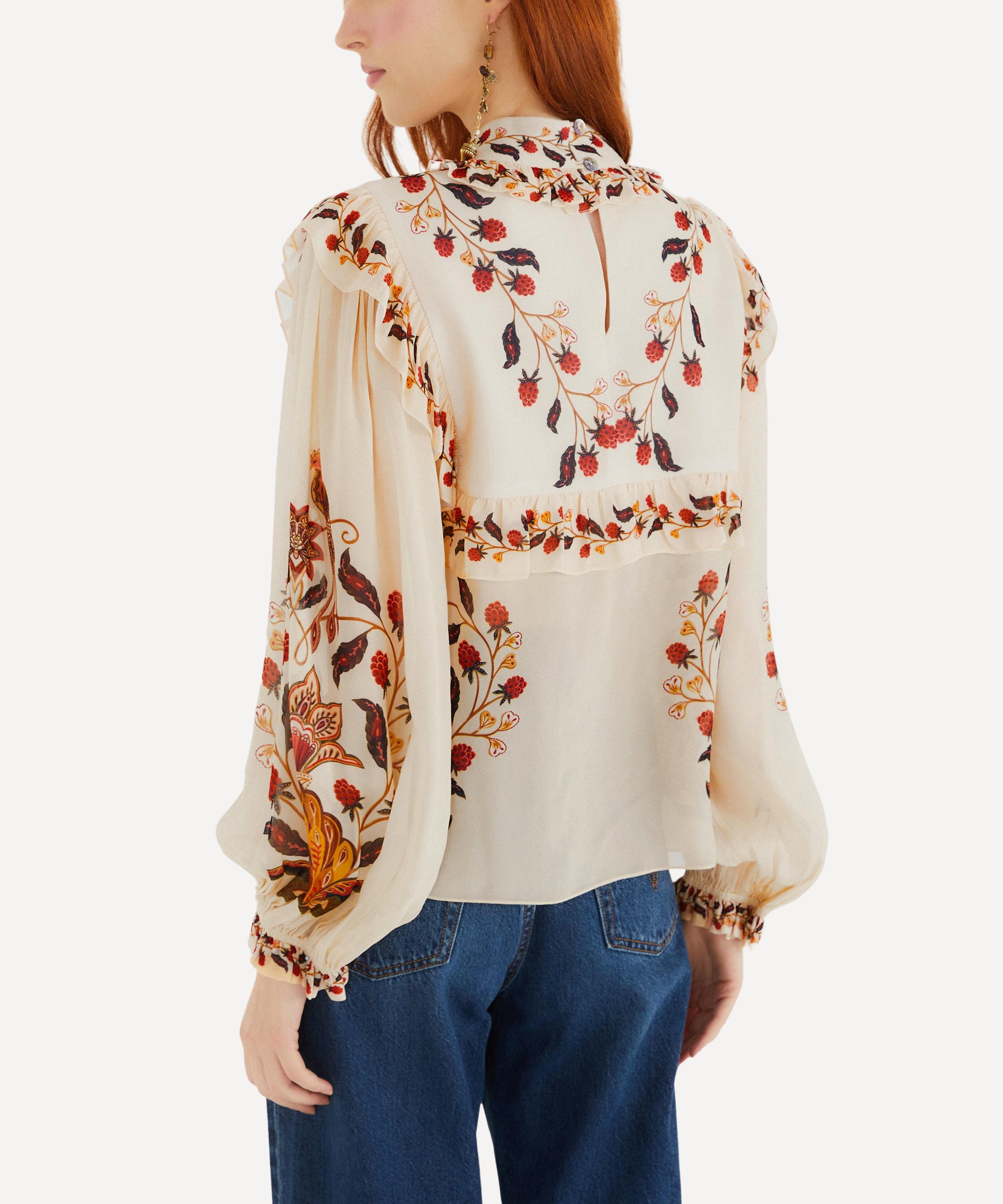 FARM Rio - Cream Berry Garden Long-Sleeve Blouse image number 2