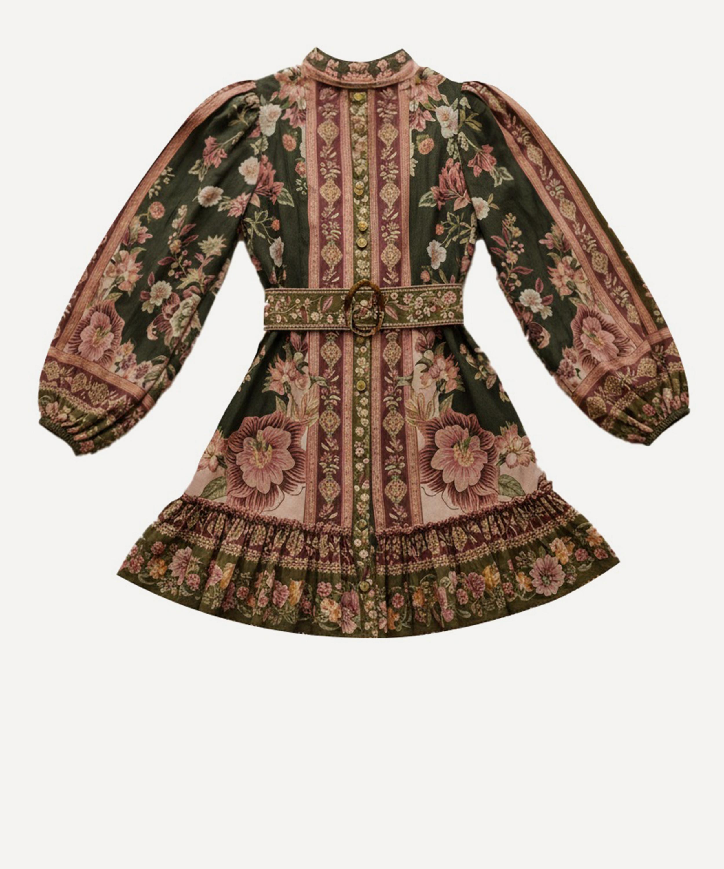 FARM Rio - Green Flowering Garden Tree Mini Dress image number 0