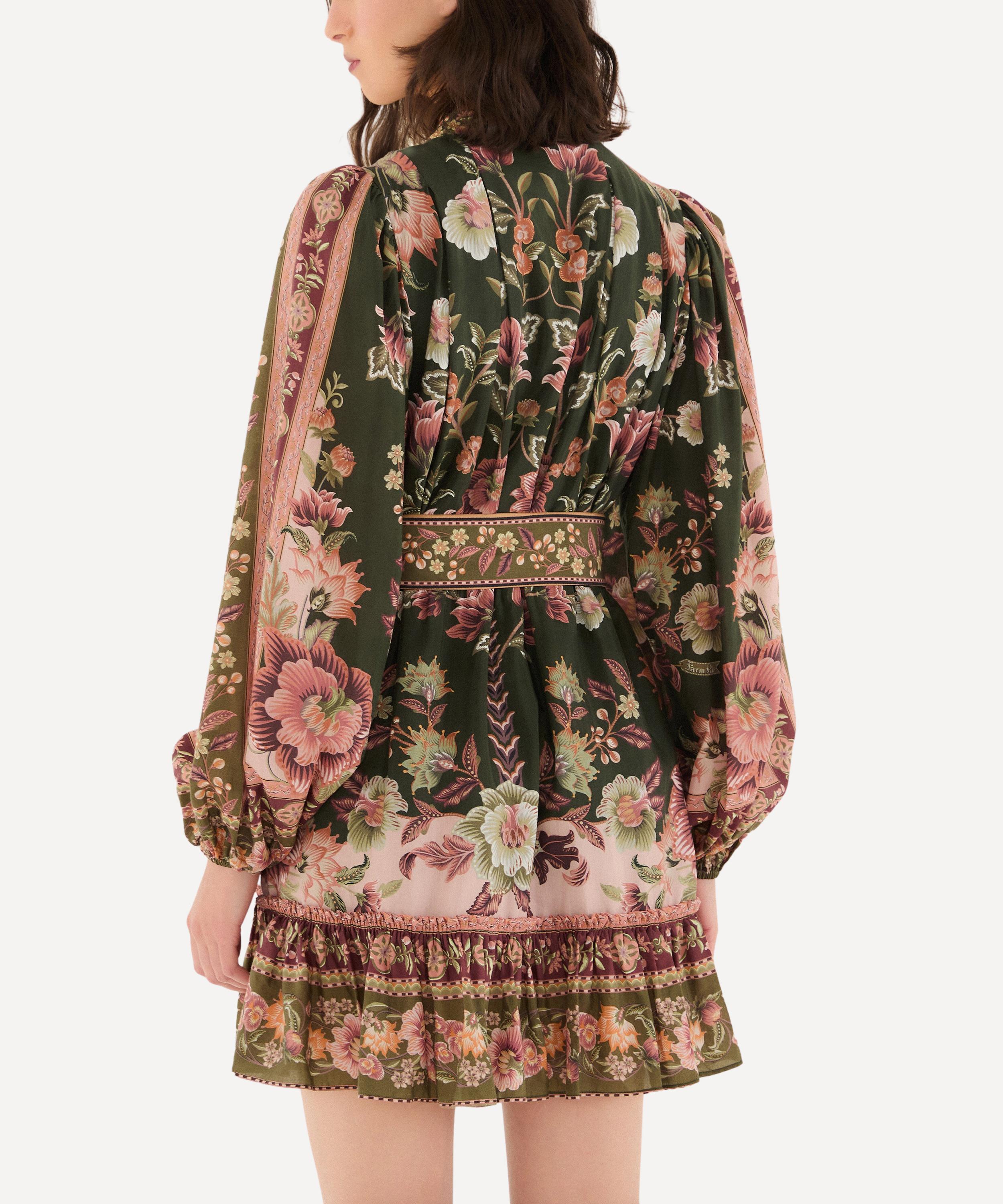 FARM Rio - Green Flowering Garden Tree Mini Dress image number 2