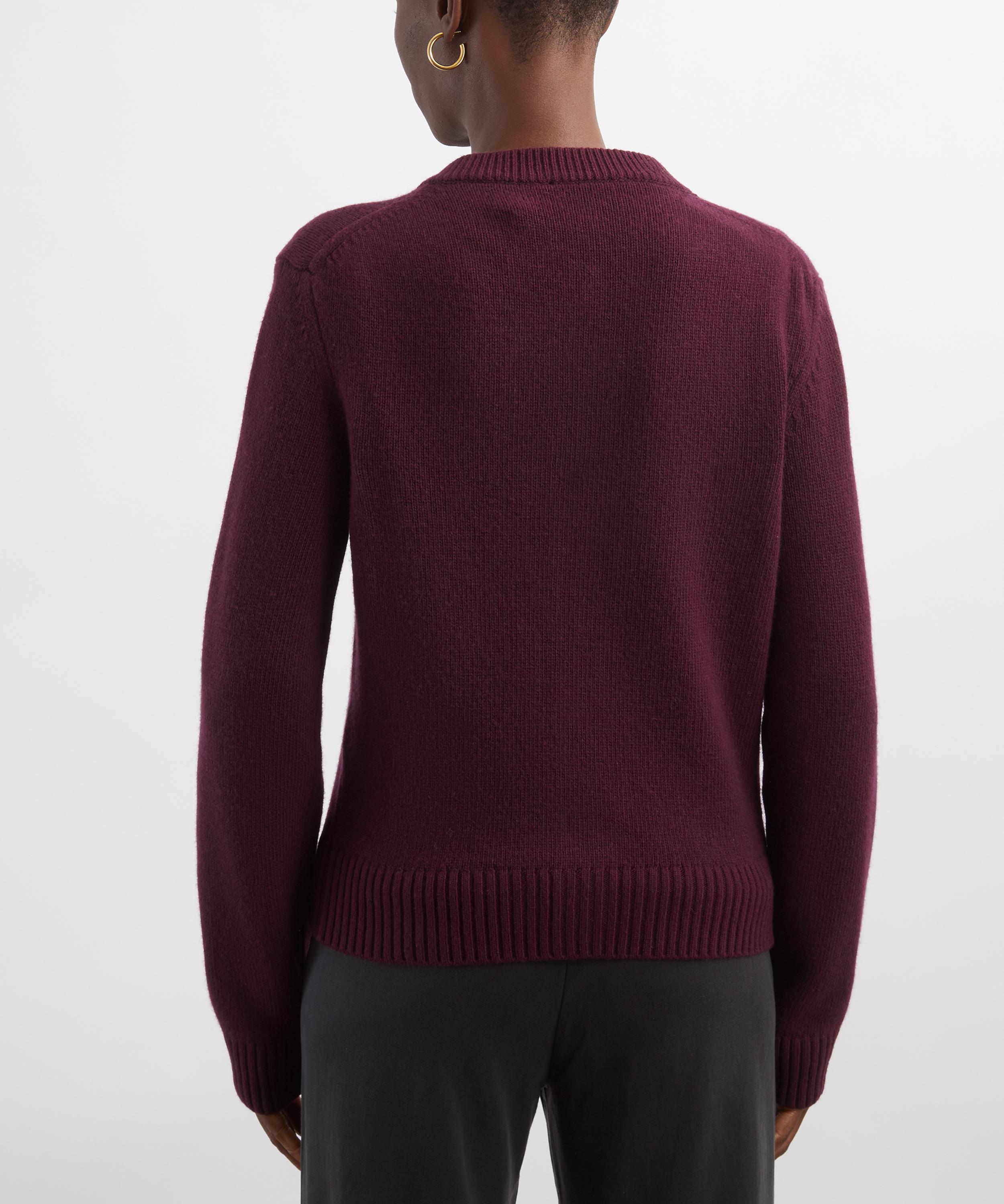 Ganni - Burgundy Wool-Mix Cardigan image number 3