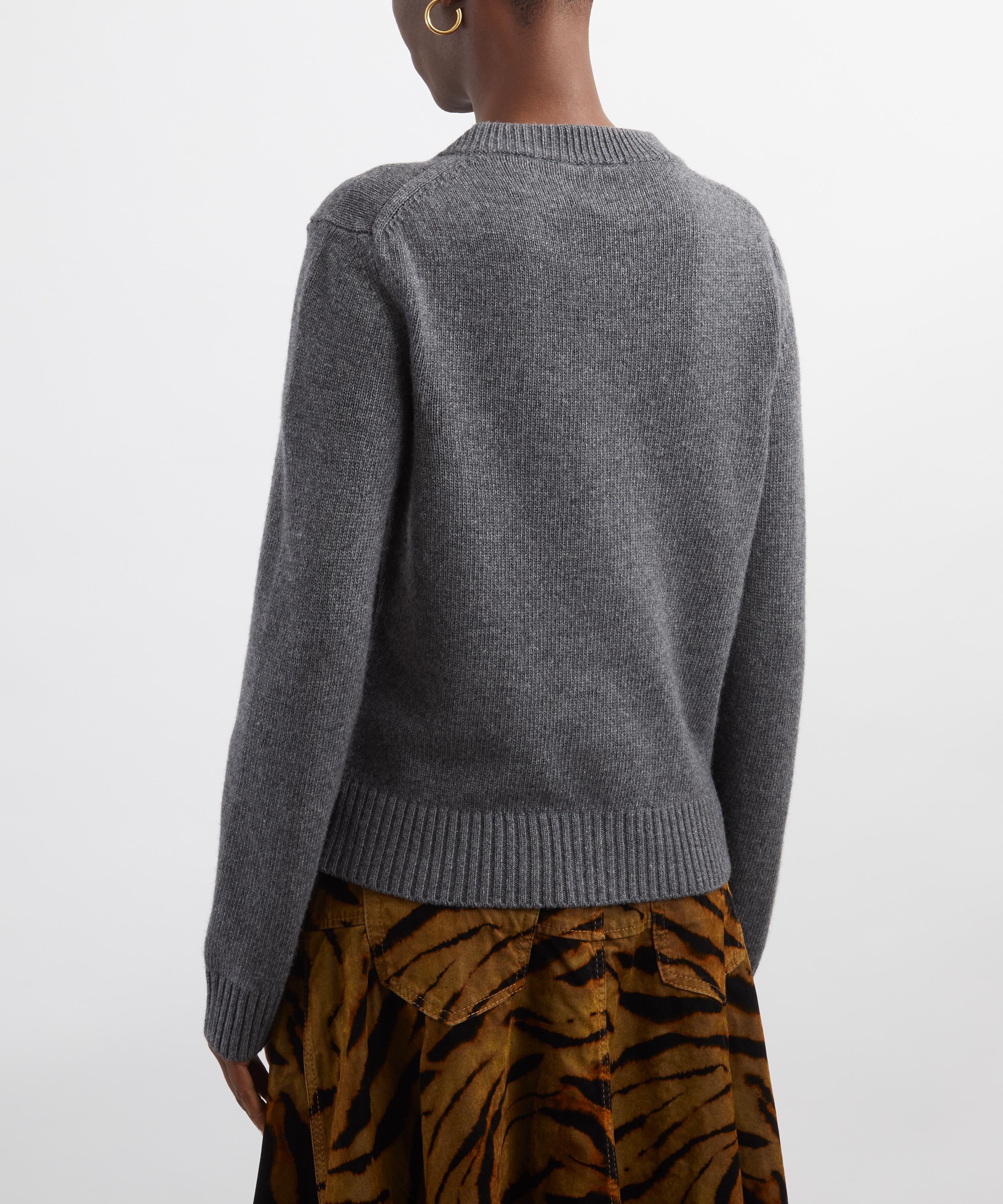 Ganni - Grey Wool-Mix Cardigan image number 3
