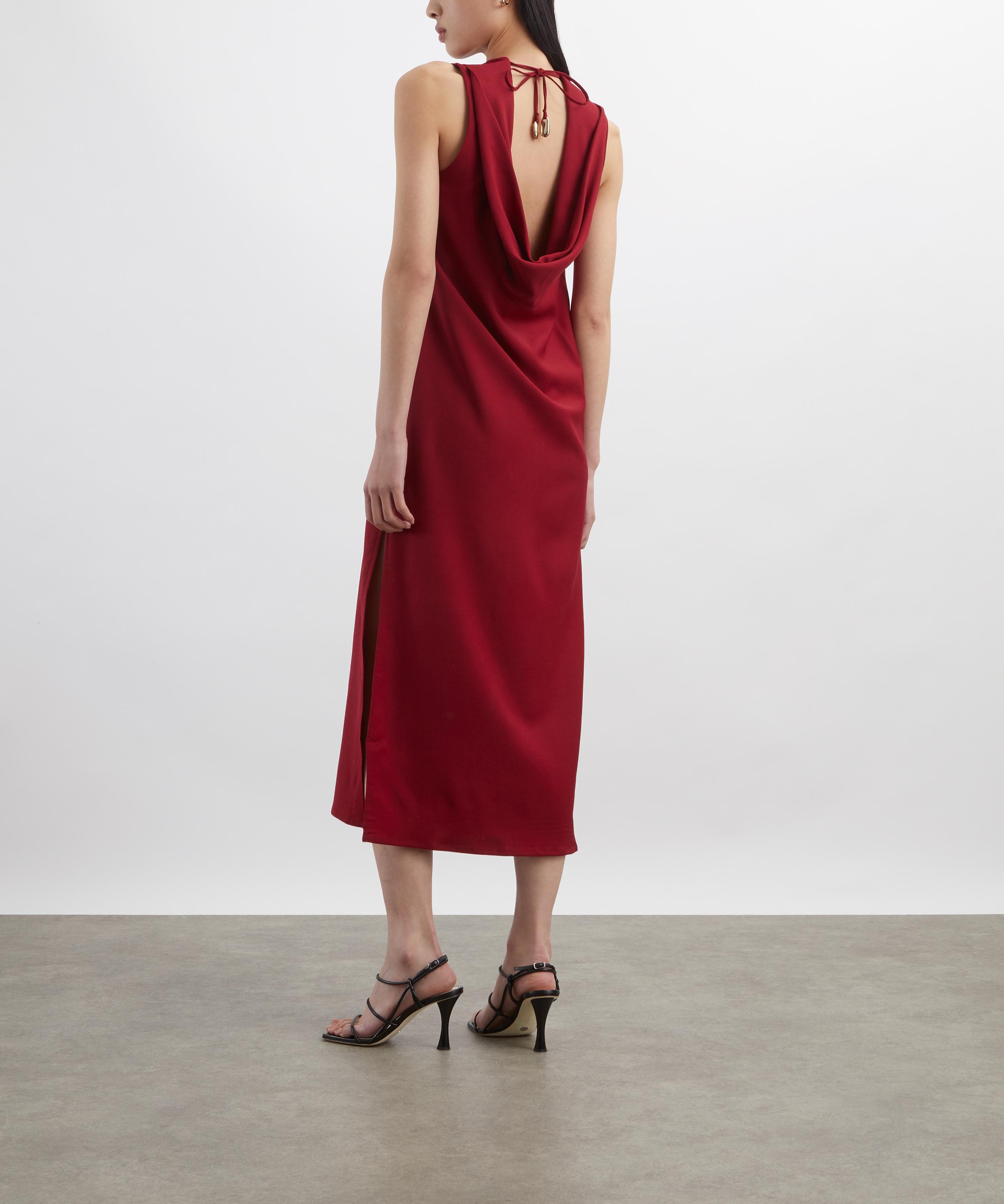 AKYN - Kayla Red Cowl-Back Dress image number 3