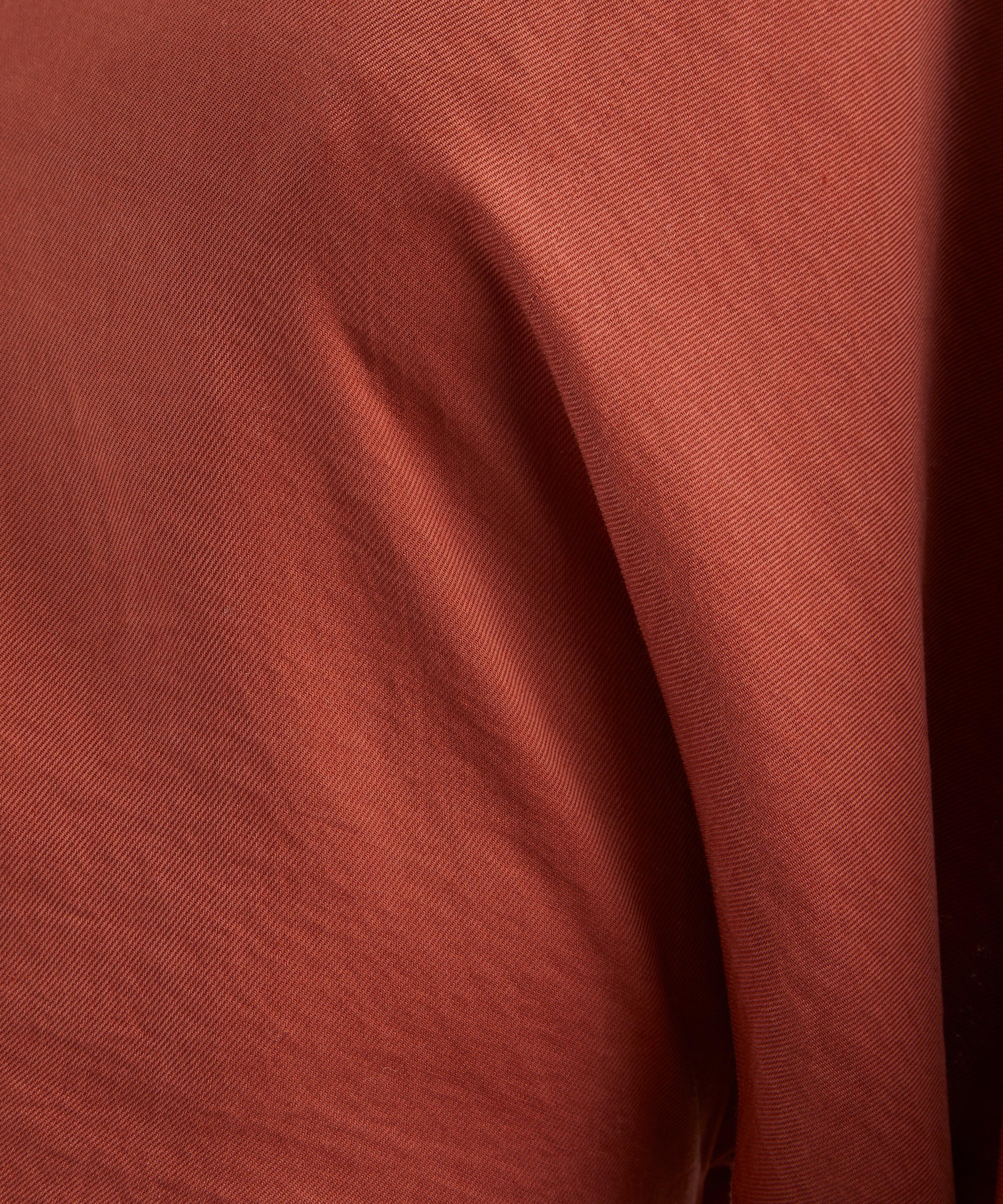 AKYN - Iris Terracotta Satin V-Neck Top image number 4