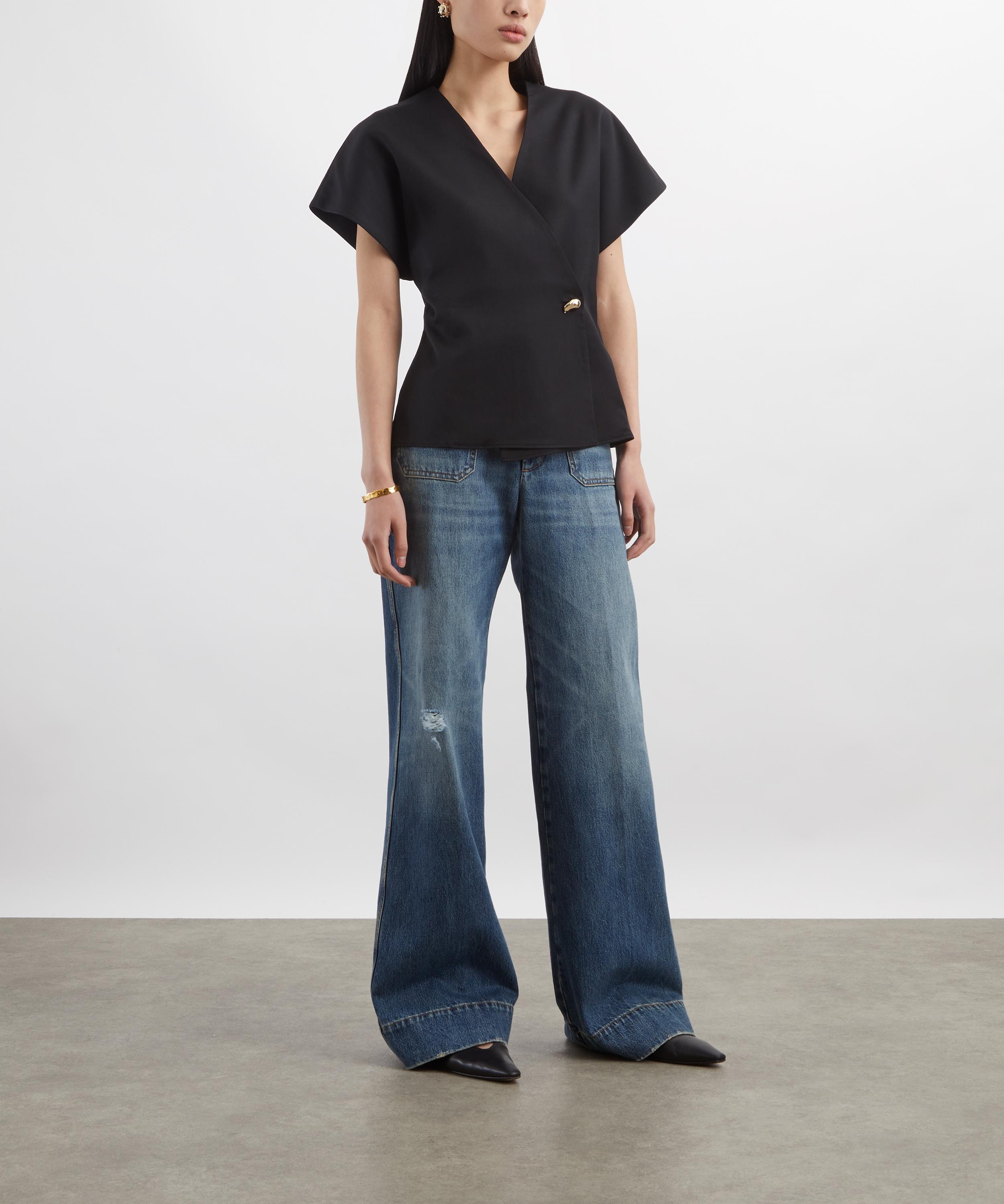 AKYN - Lily Black Wrap Top image number 1