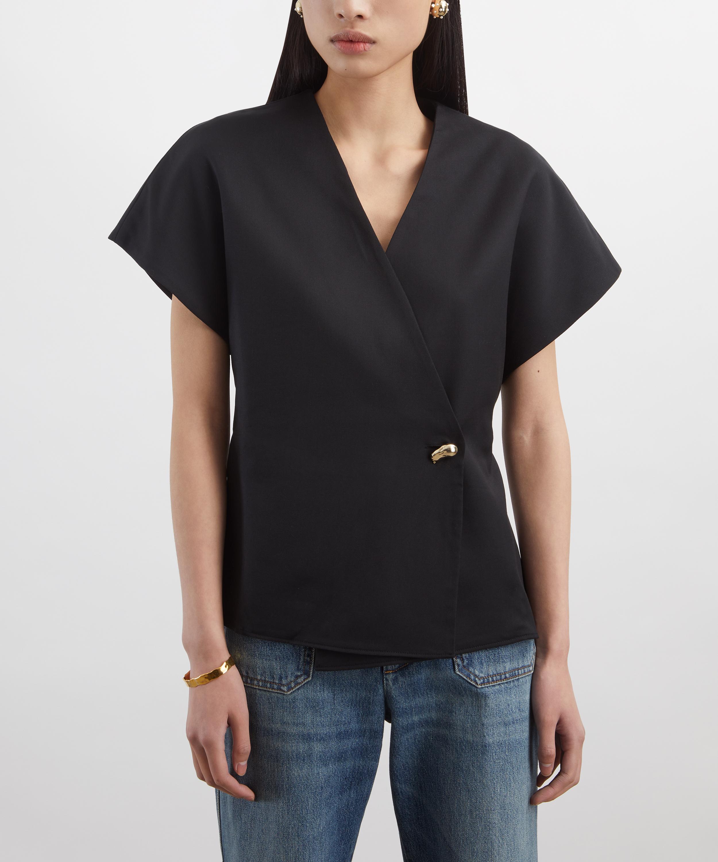 AKYN - Lily Black Wrap Top image number 2