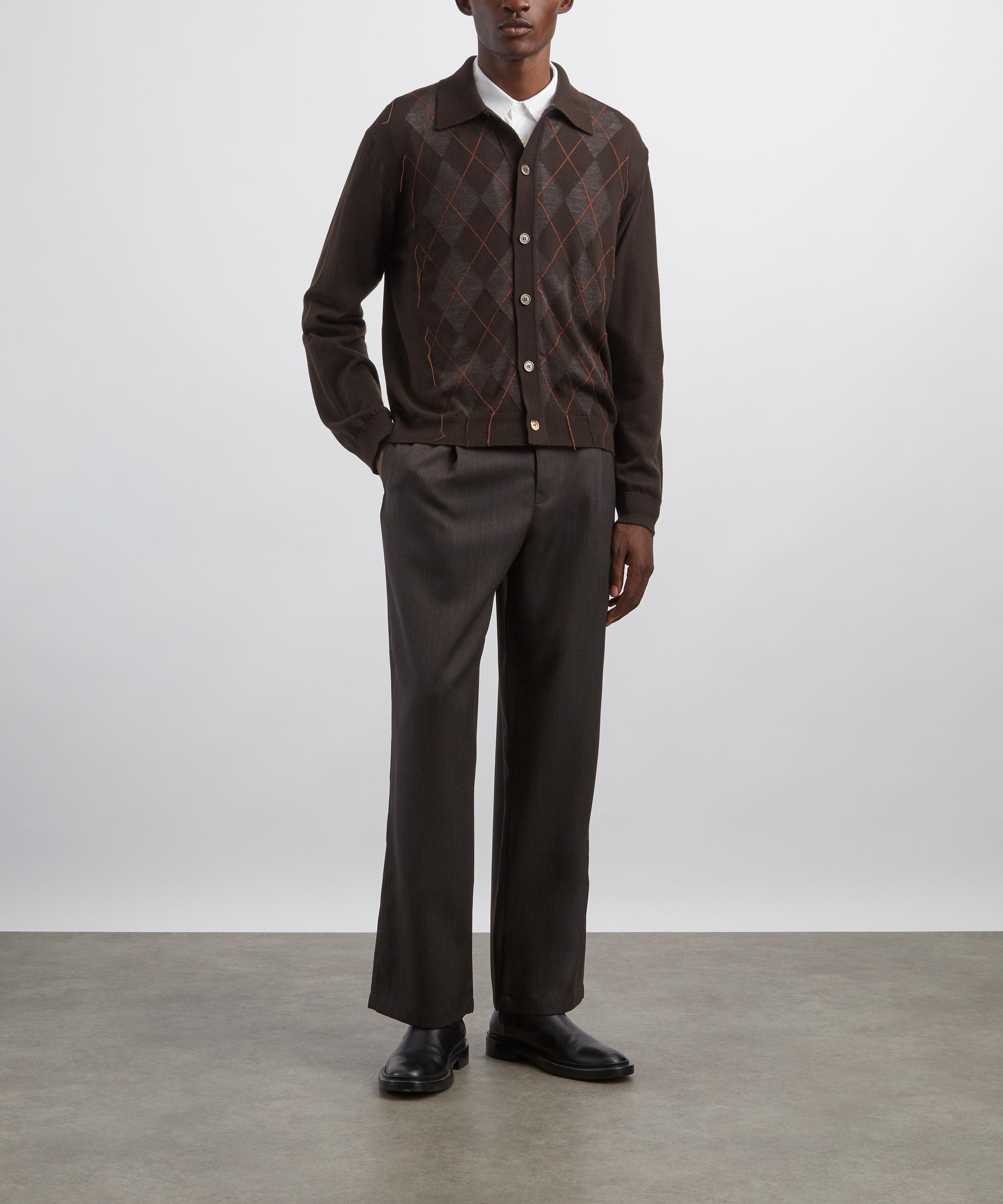 Our Legacy - Evening Pub Argyle Fine Wool Polo image number 1