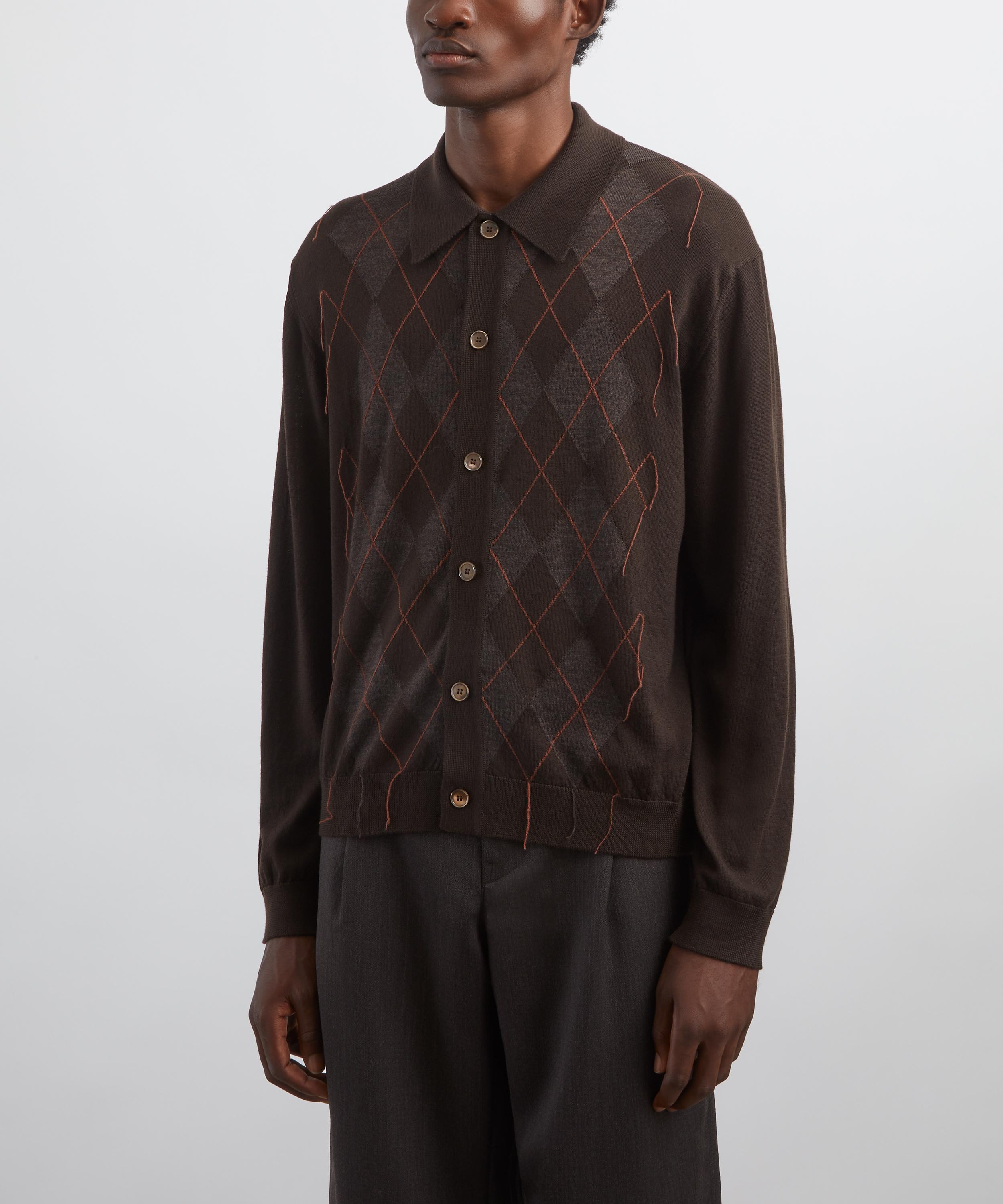 Our Legacy - Evening Pub Argyle Fine Wool Polo image number 2