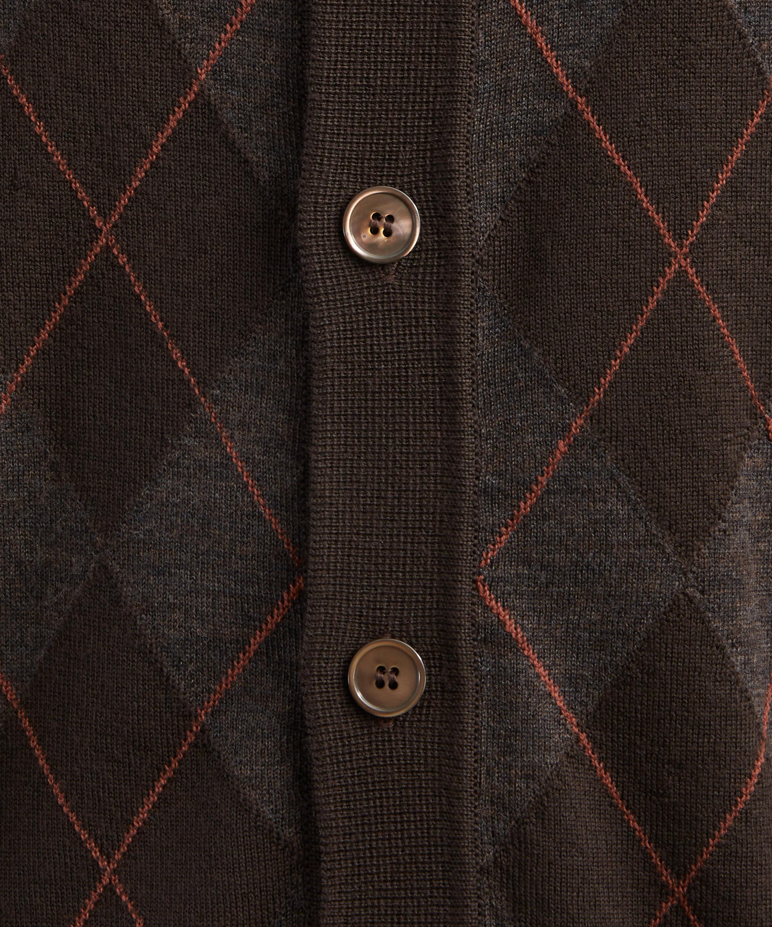 Our Legacy - Evening Pub Argyle Fine Wool Polo image number 4