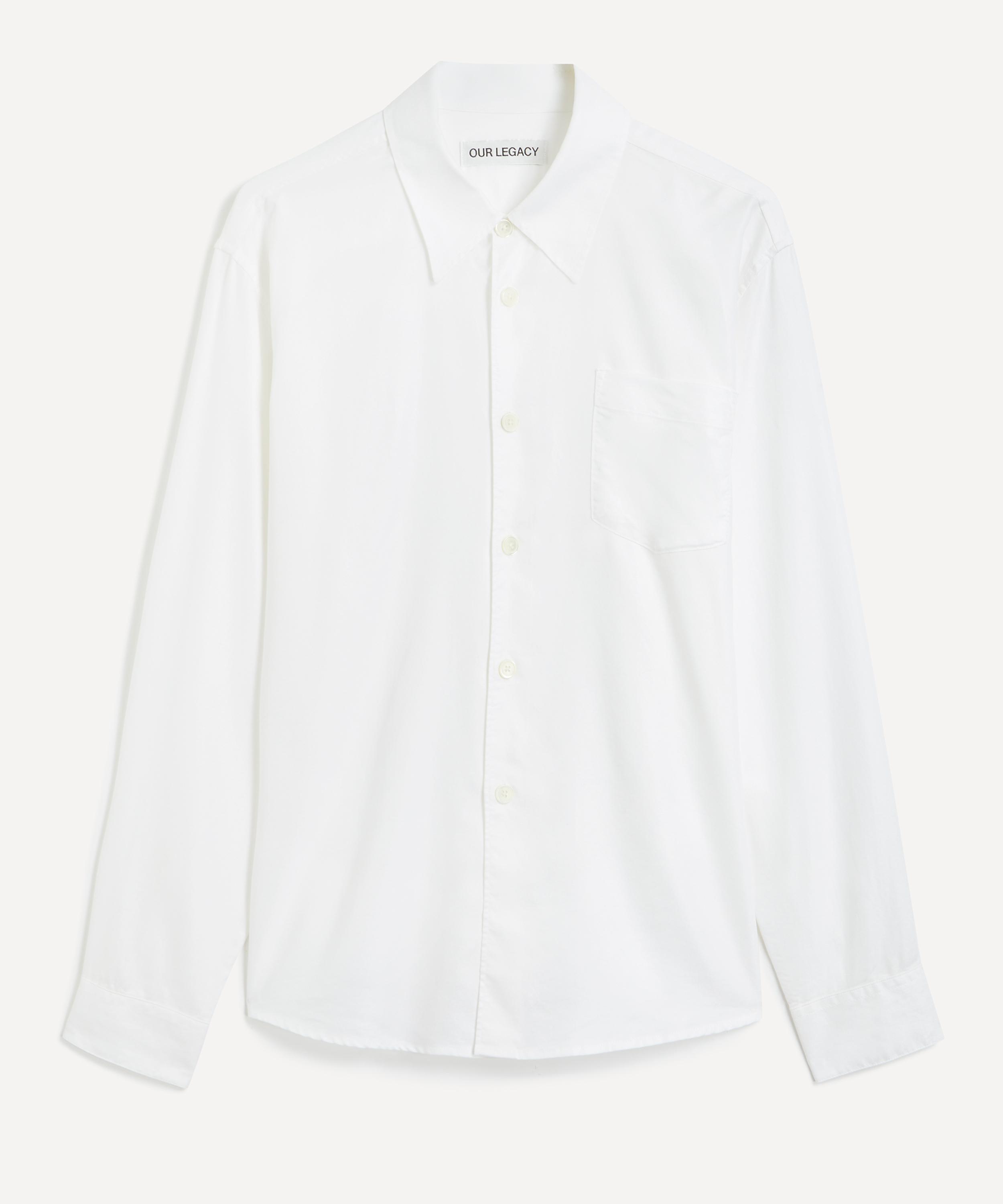 Our Legacy - Beyond Static White Liquid Oxford Shirt image number 0