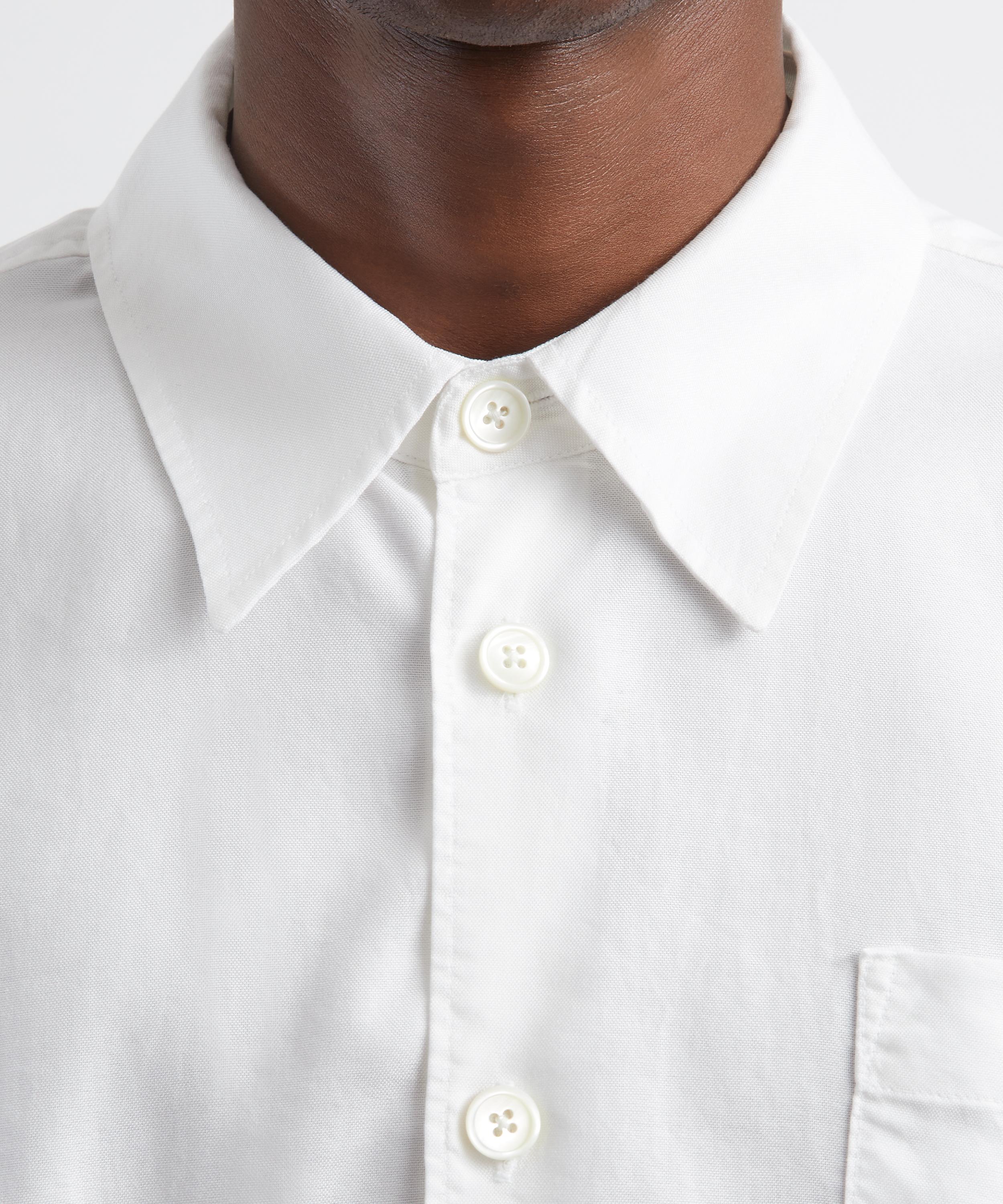 Our Legacy - Beyond Static White Liquid Oxford Shirt image number 4