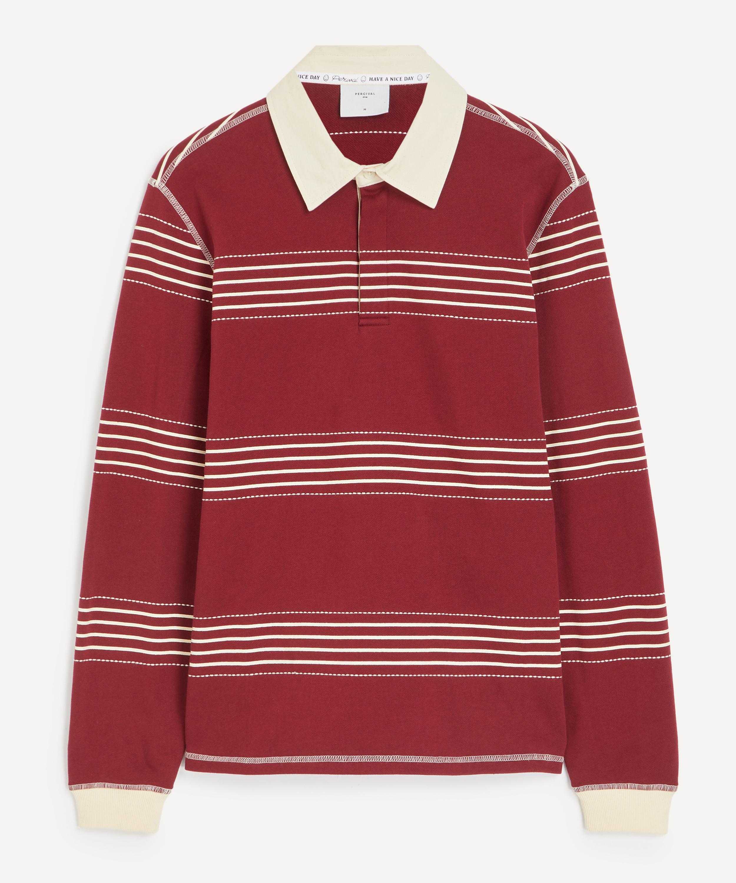 Percival - Editor Stripe Rugby Polo Shirt image number 0