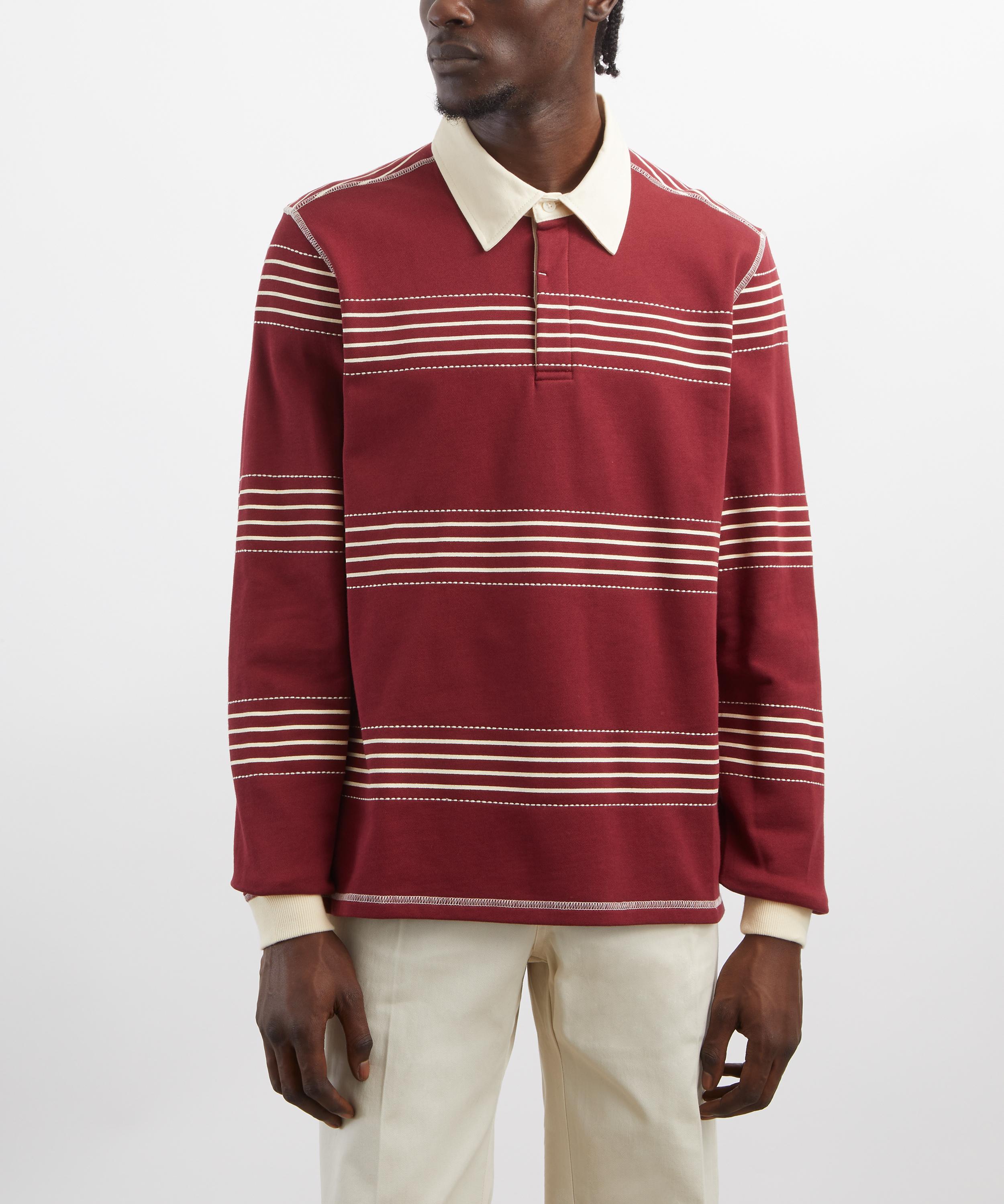 Percival - Editor Stripe Rugby Polo Shirt image number 2