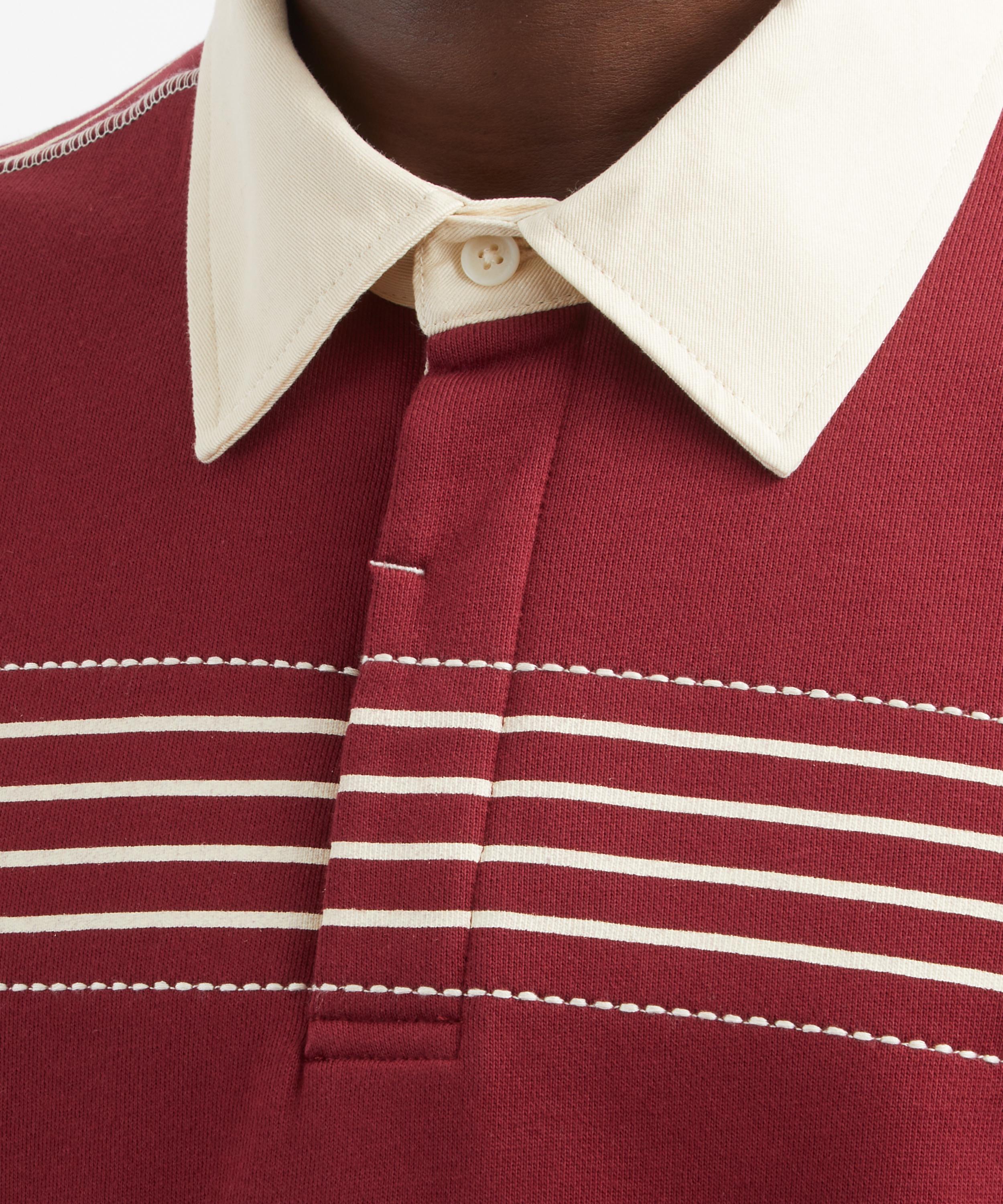 Percival - Editor Stripe Rugby Polo Shirt image number 4