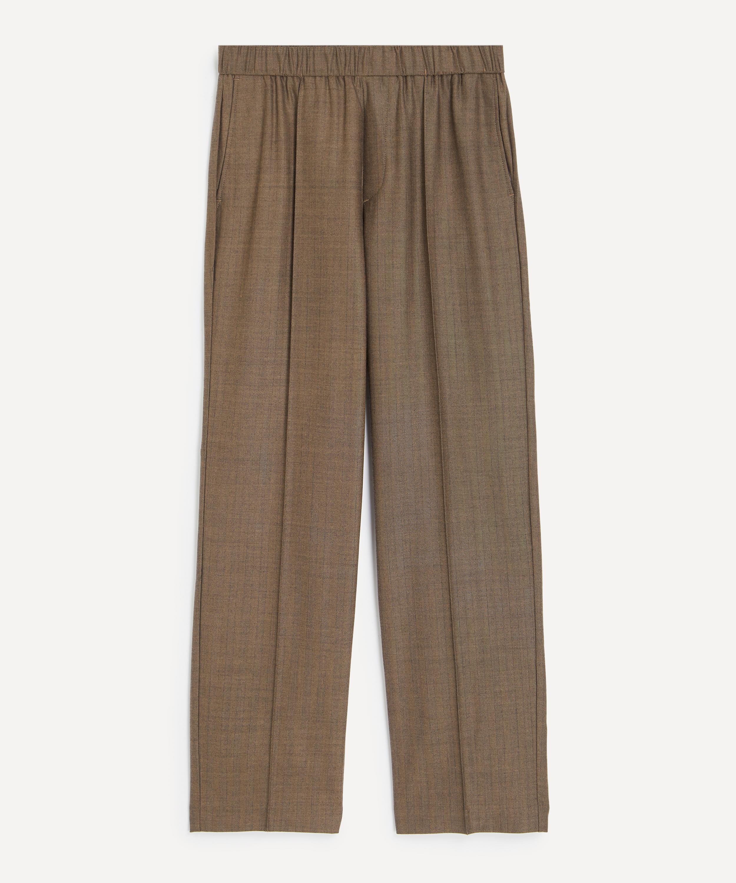 Percival - Grounds Herringbone Wool Relaxed Trousers image number 0